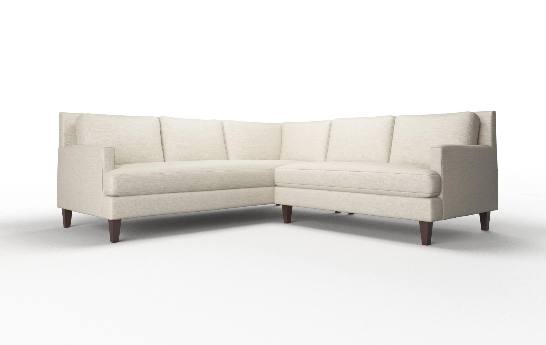 Marseille Rocket dove Sectional Espresso Legs  1
