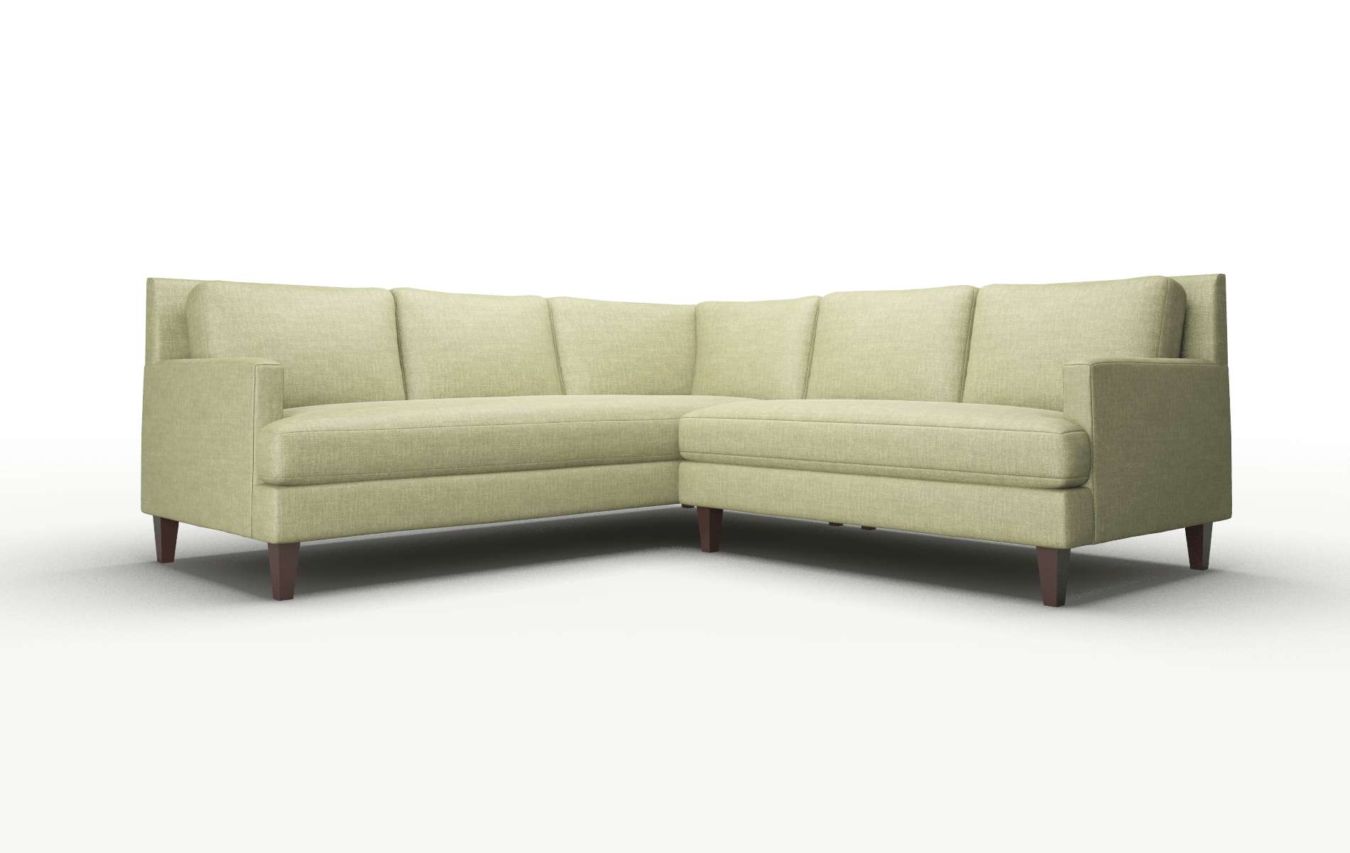 Marseille Rocket Evergreen Sectional espresso legs 1