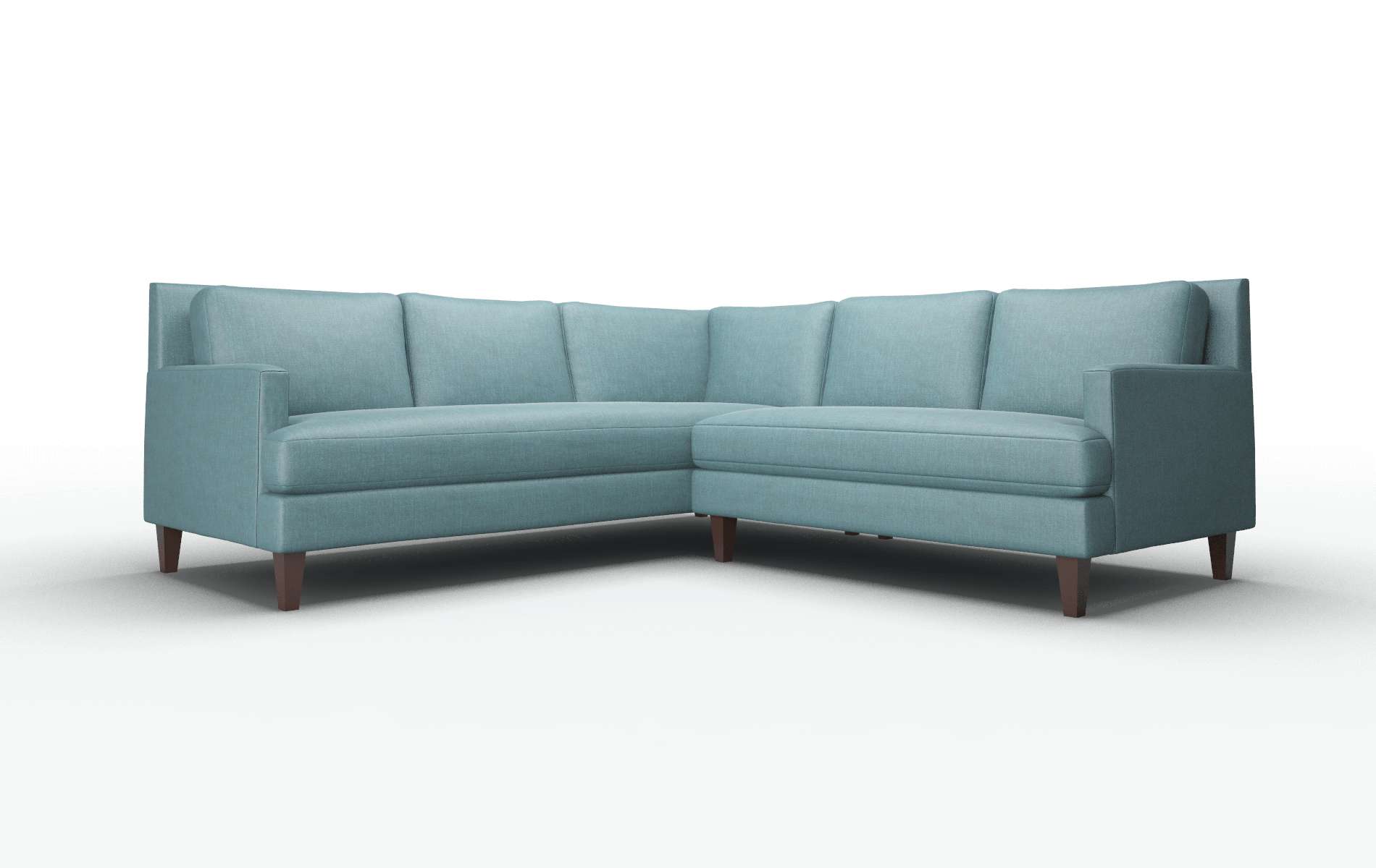 Marseille Rocket Peacock Sectional espresso legs 1