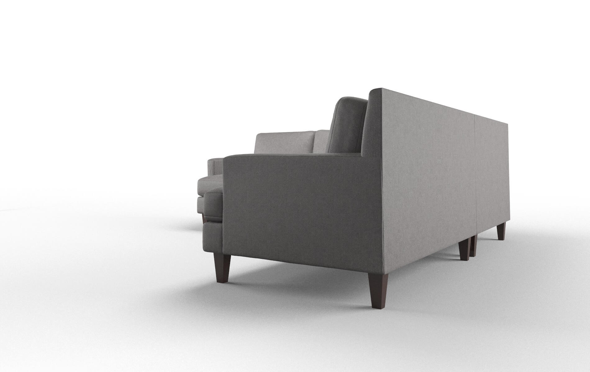 Marseille Sasha Grey Sectional espresso legs 4