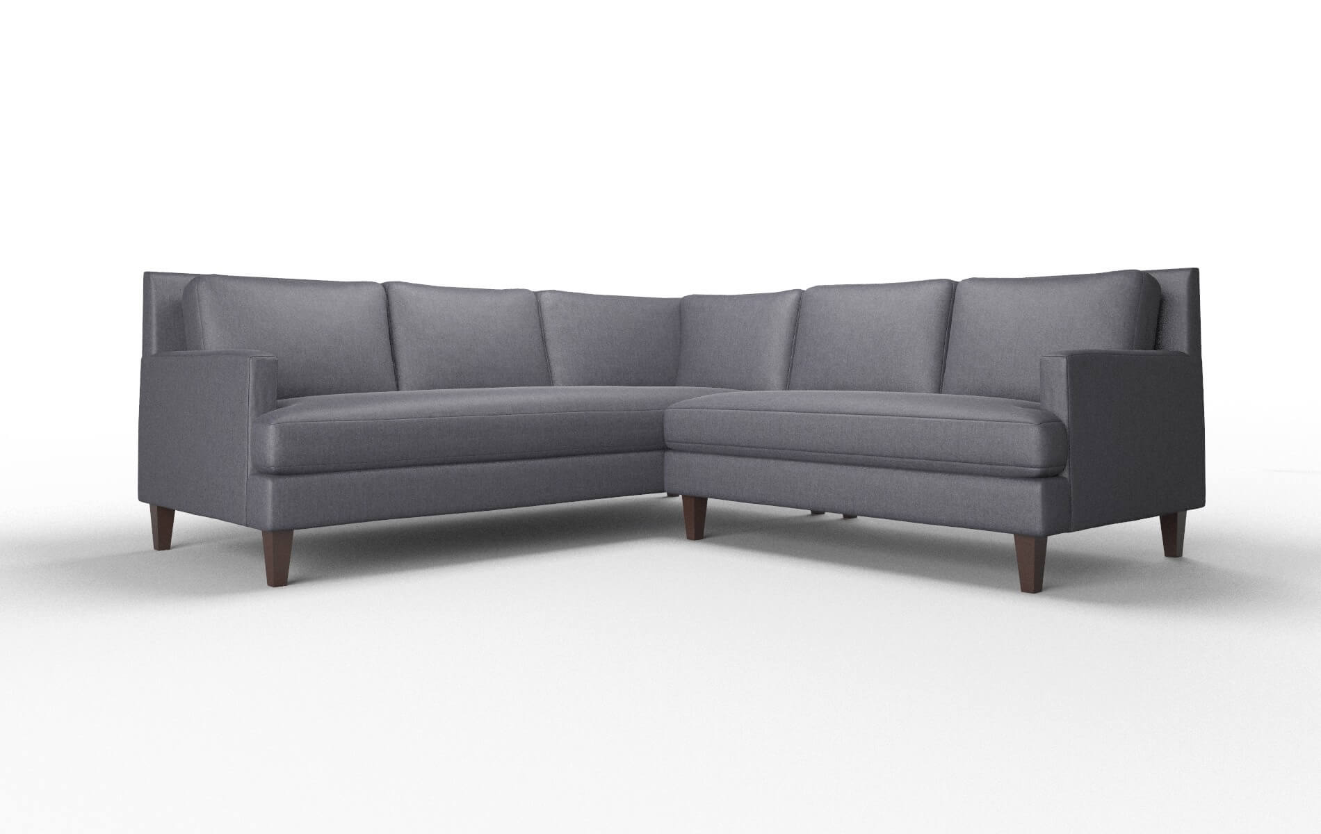Marseille Sasha Navy Sectional espresso legs 1