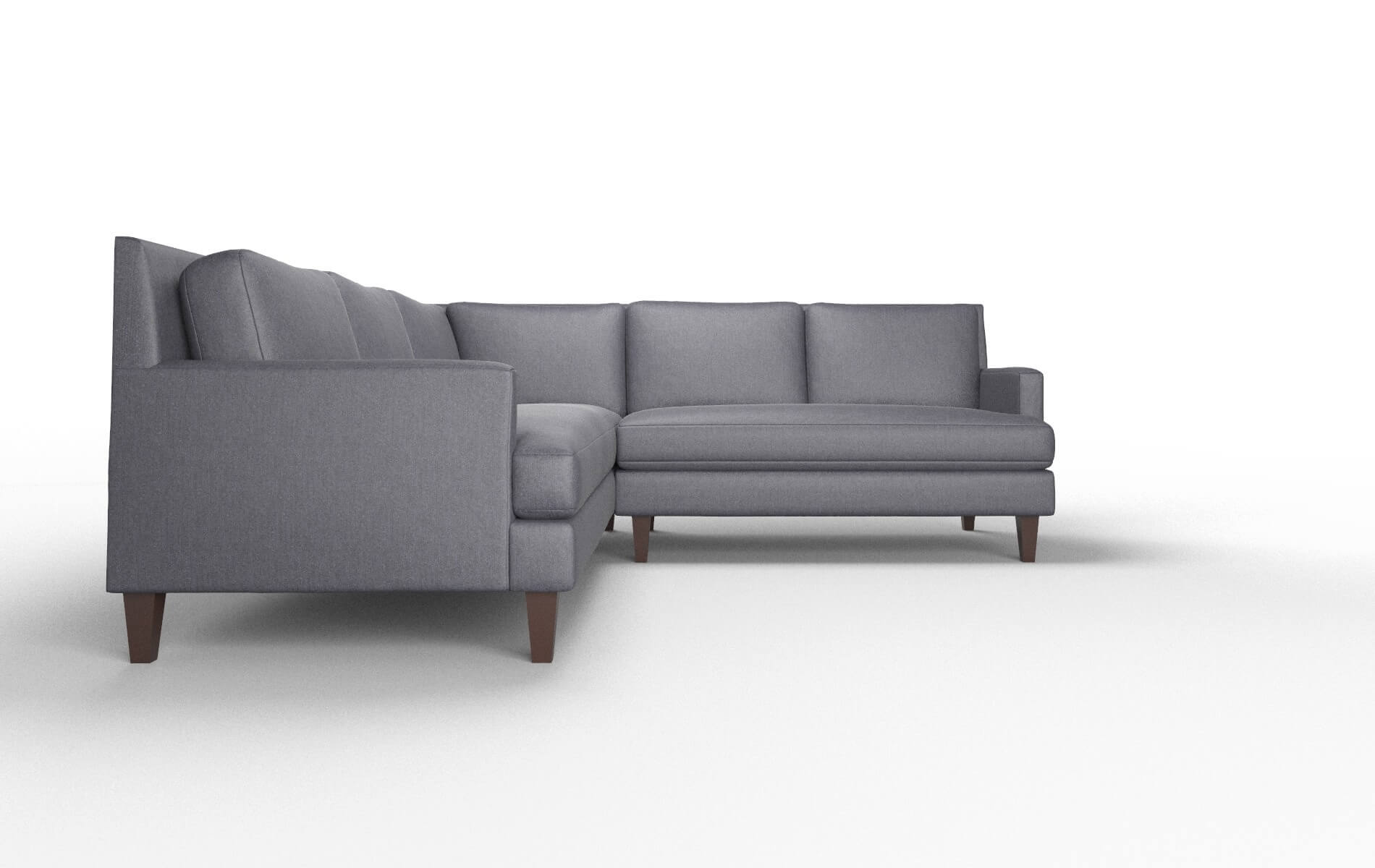 Marseille Sasha Navy Sectional espresso legs 2