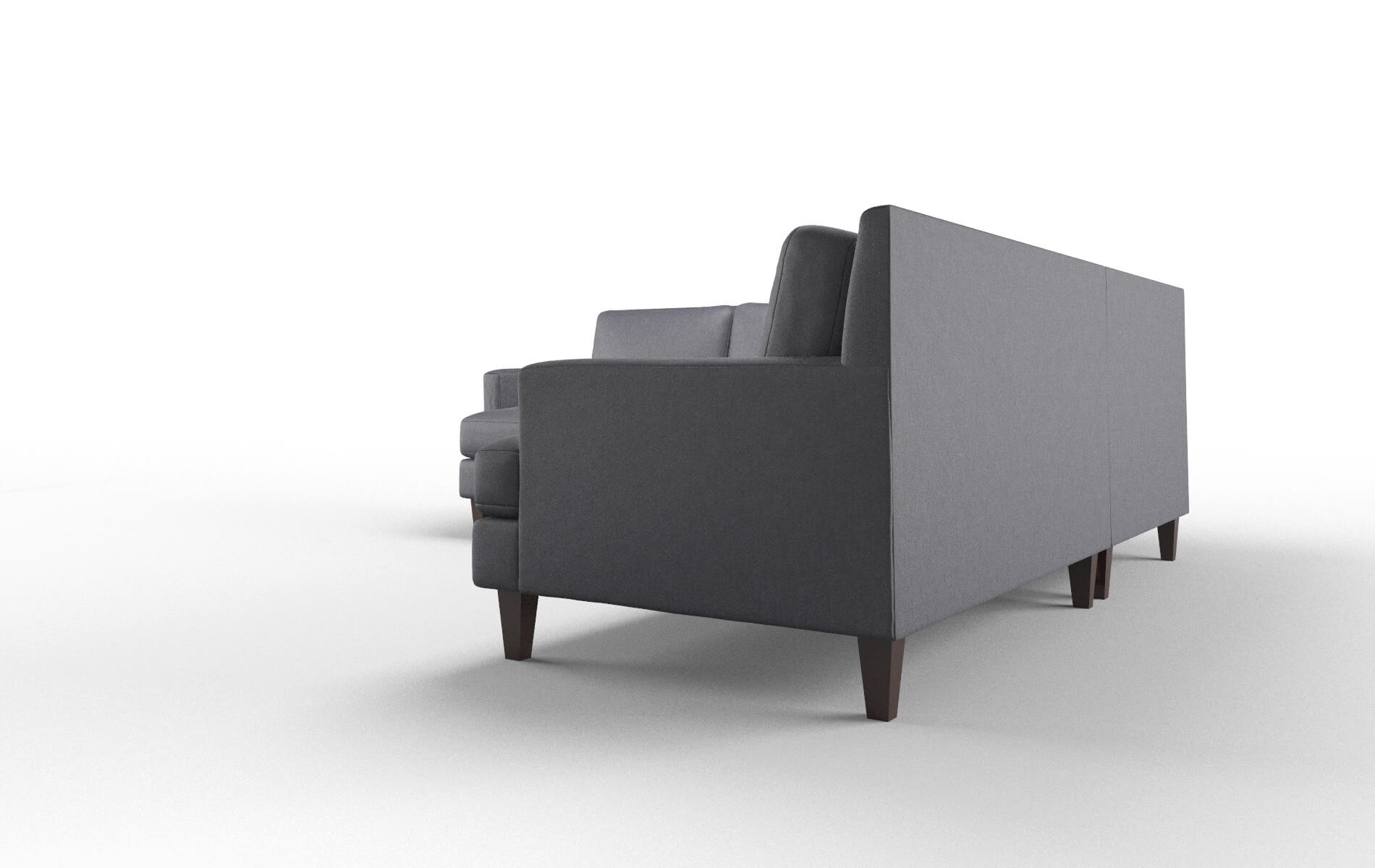 Marseille Sasha Navy Sectional espresso legs 4
