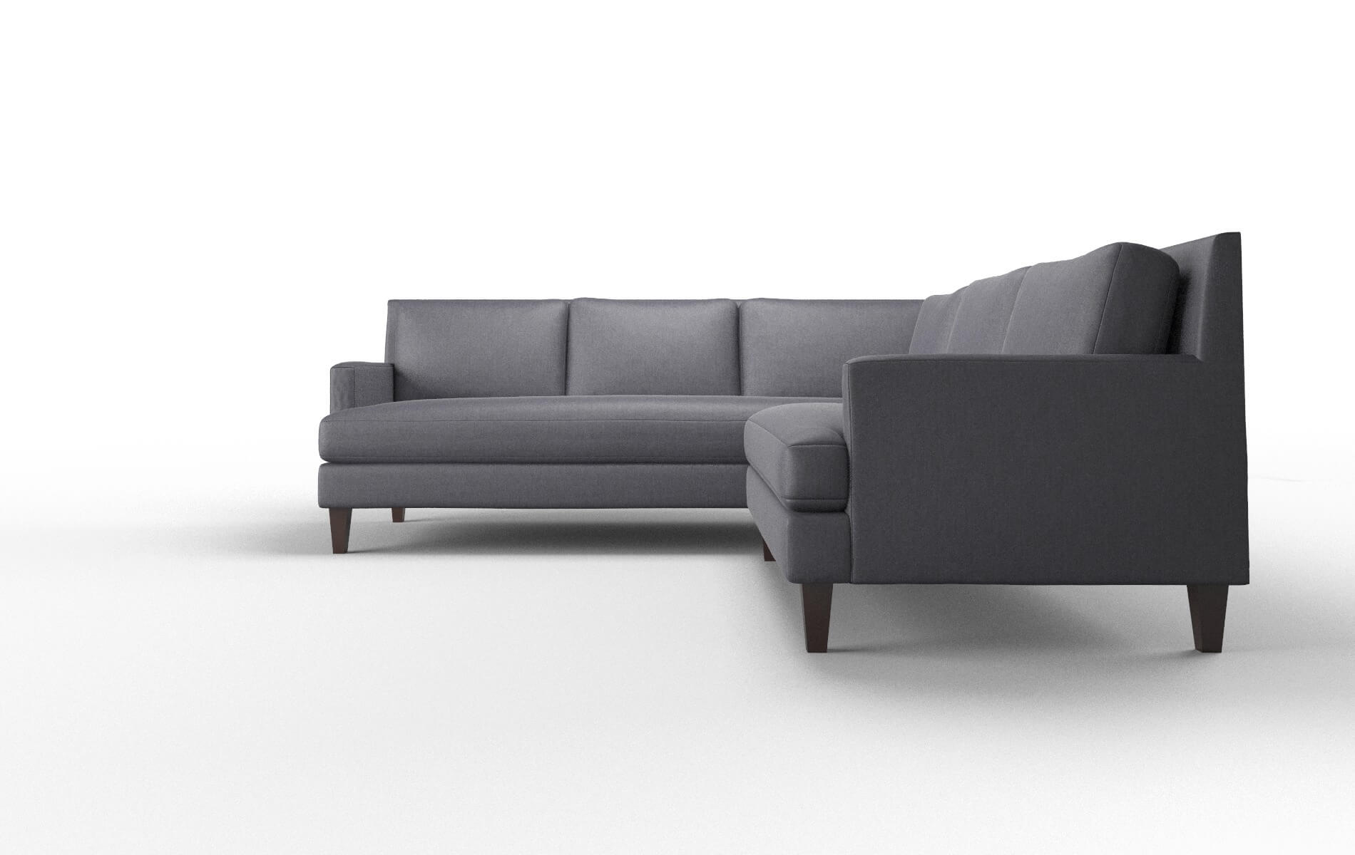 Marseille Sasha Navy Sectional espresso legs 5