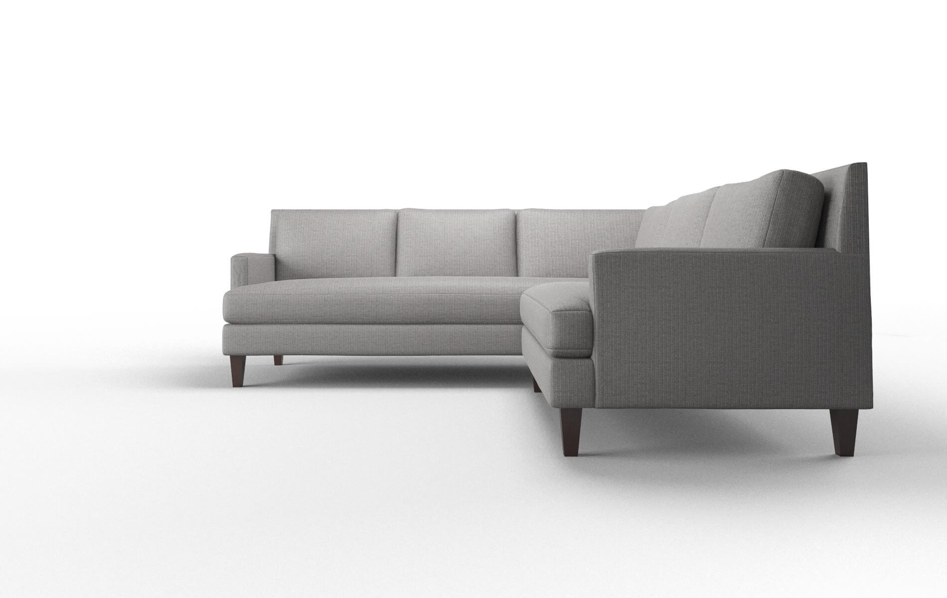 Marseille Terrain Oatmeal Sectional espresso legs 5