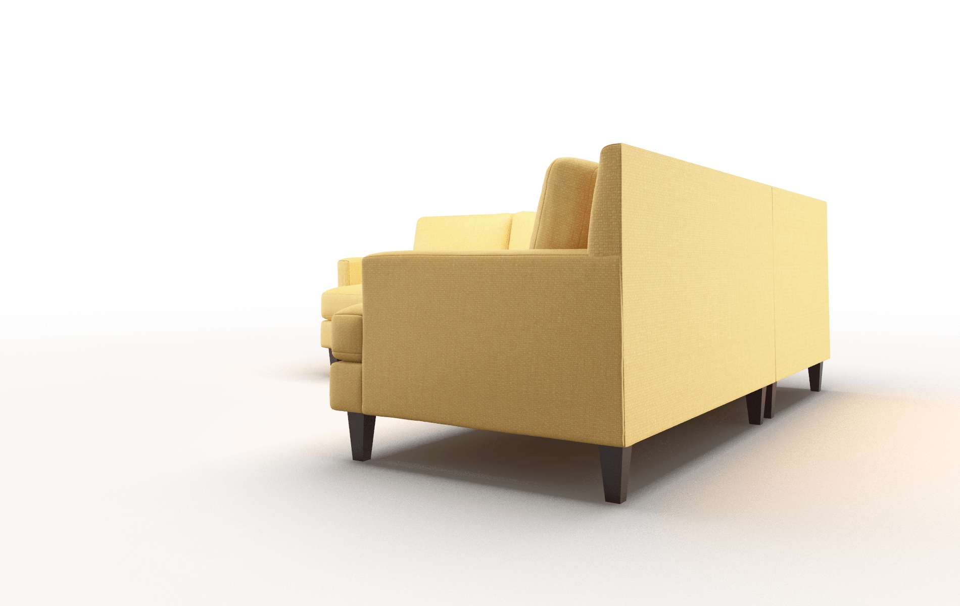 Marseille Tess Turmeric Sectional espresso legs 4