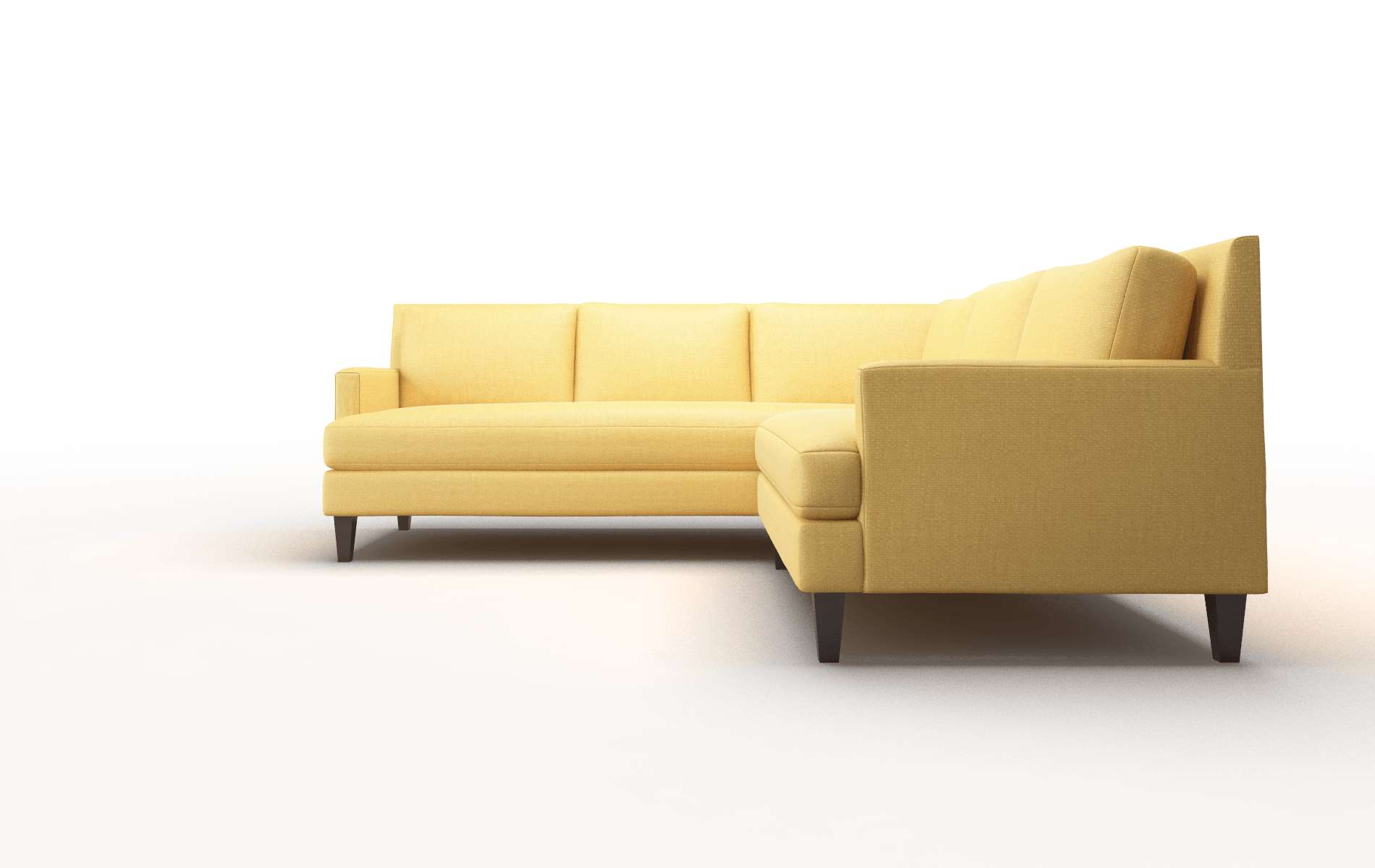 Marseille Tess Turmeric Sectional espresso legs 5