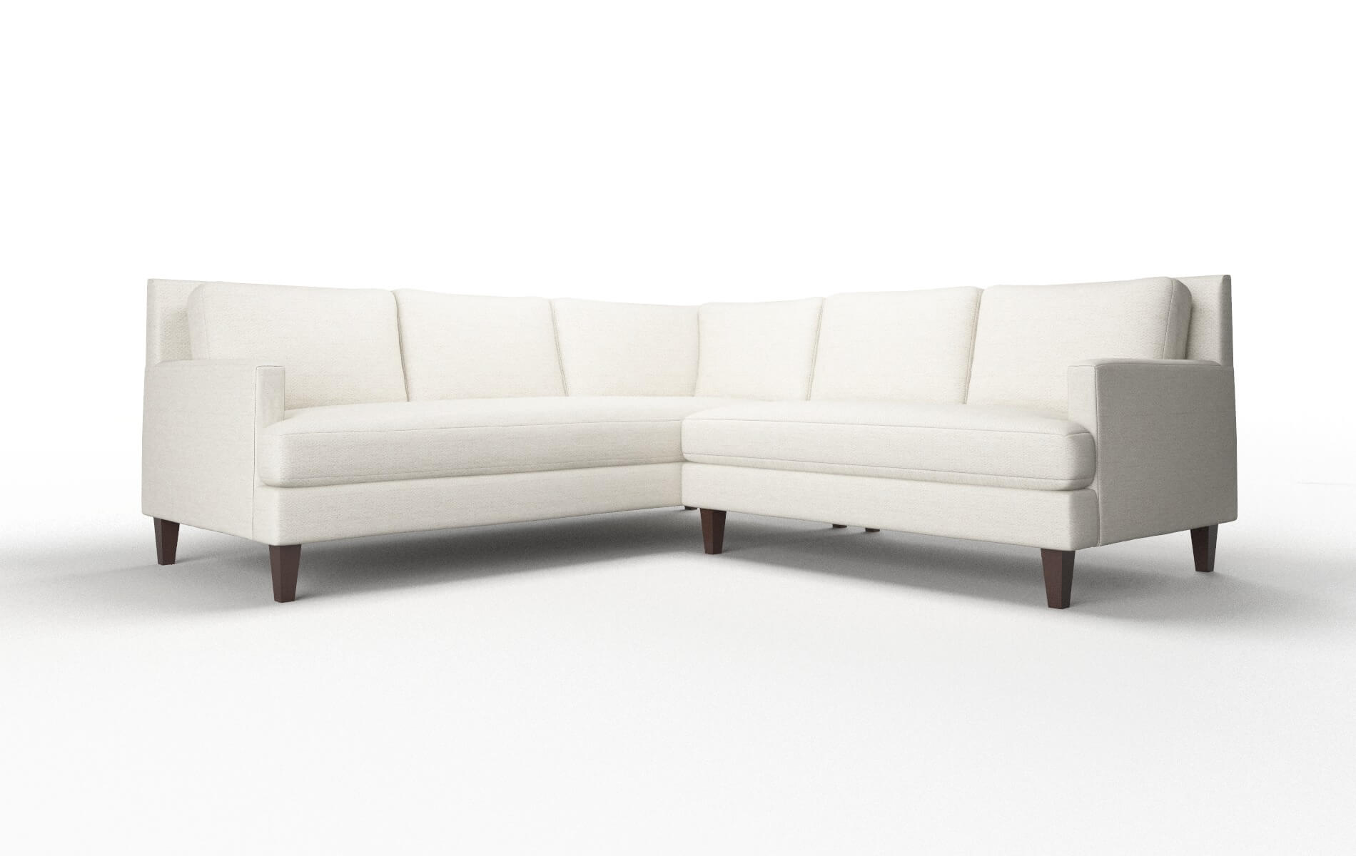 Marseille Venus Cream Sectional espresso legs 1