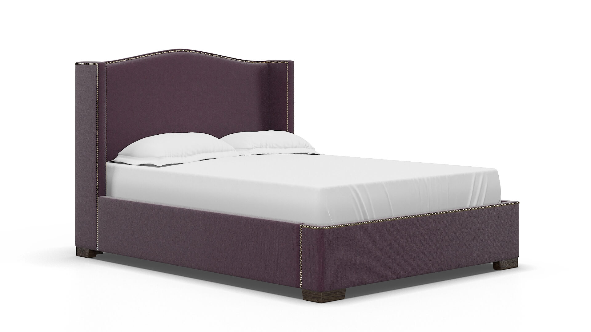 Maya Bella Aubergine Bed espresso legs 2