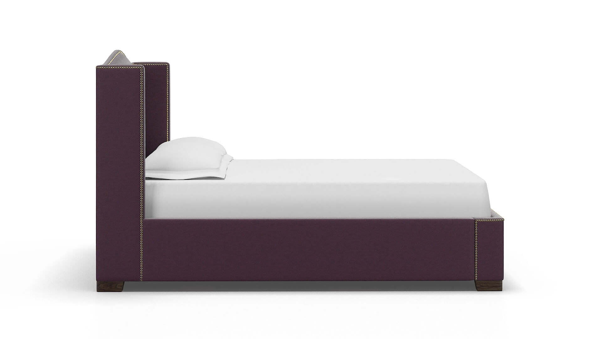 Maya Bella Aubergine Bed espresso legs 3