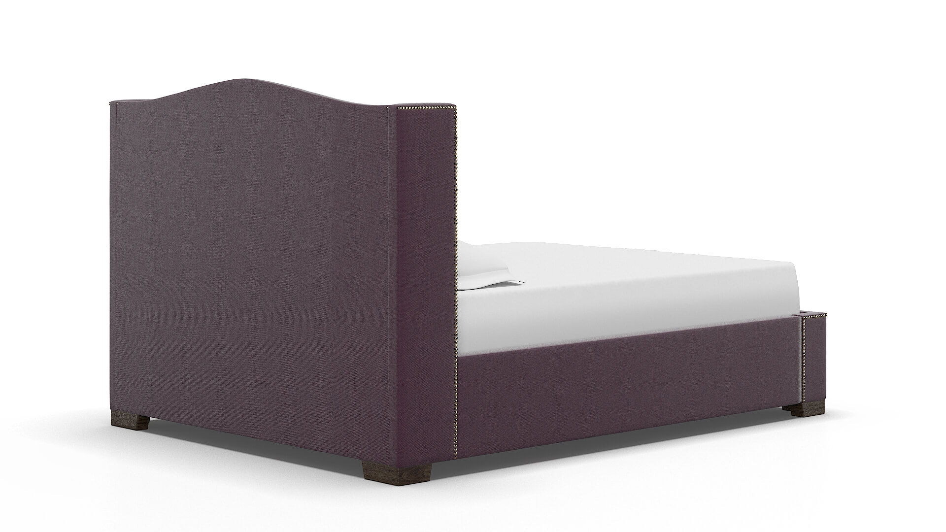 Maya Bella Aubergine Bed espresso legs 4