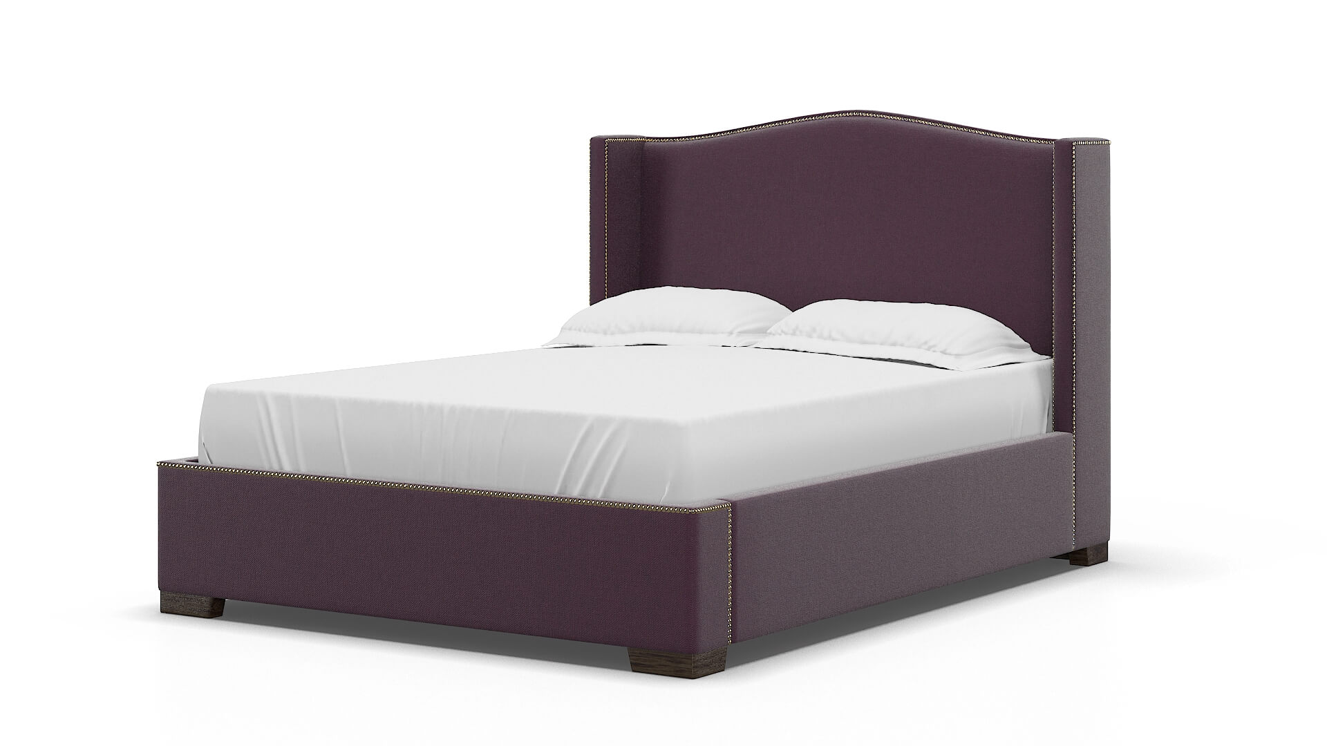 Maya Bella Aubergine Bed espresso legs 5