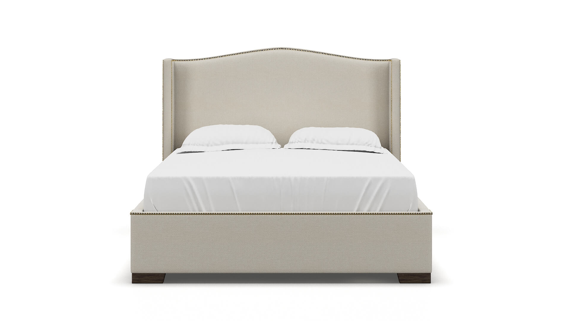 Maya Bungalow Ivory Bed espresso legs 1