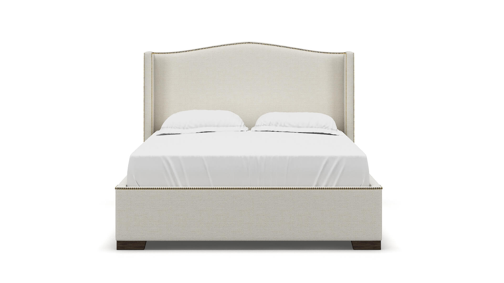 Maya Catalina Ivory Bed espresso legs 1