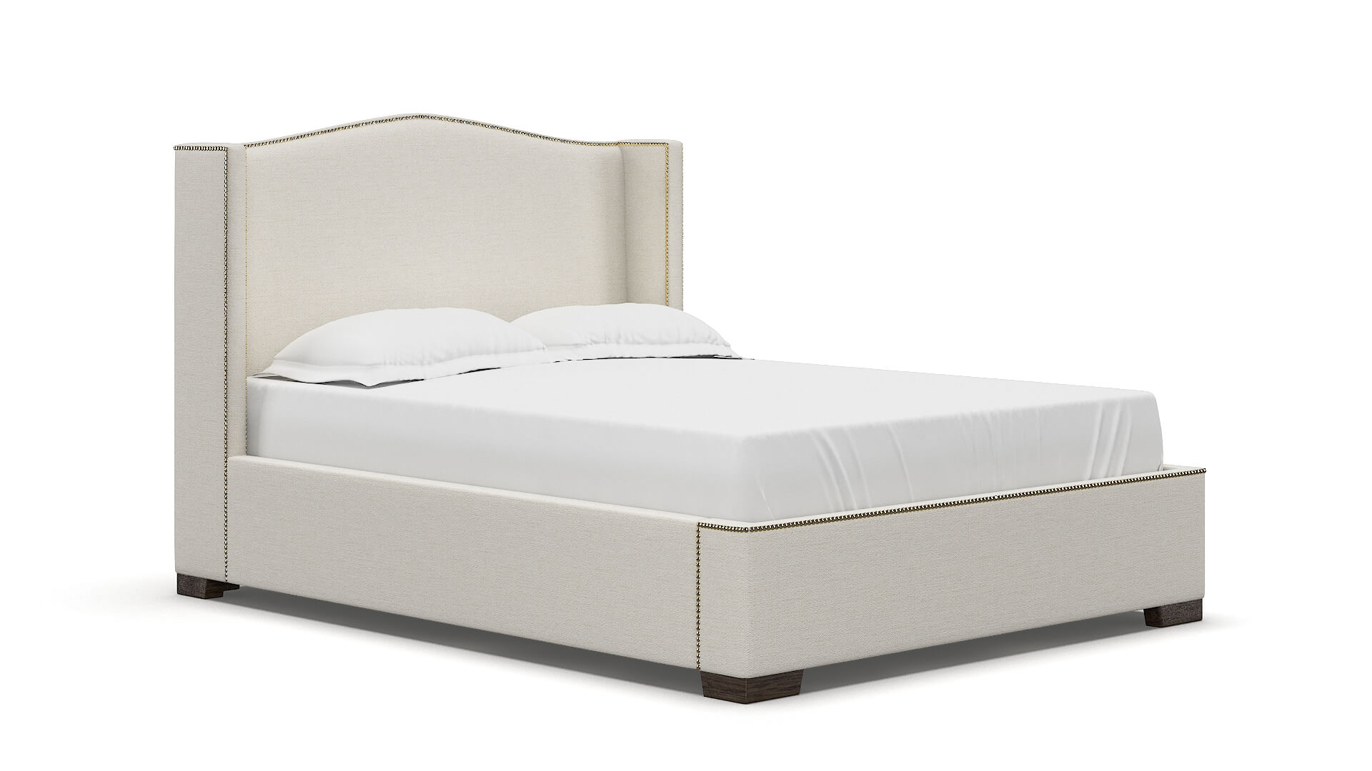 Maya Catalina Ivory Bed espresso legs 2