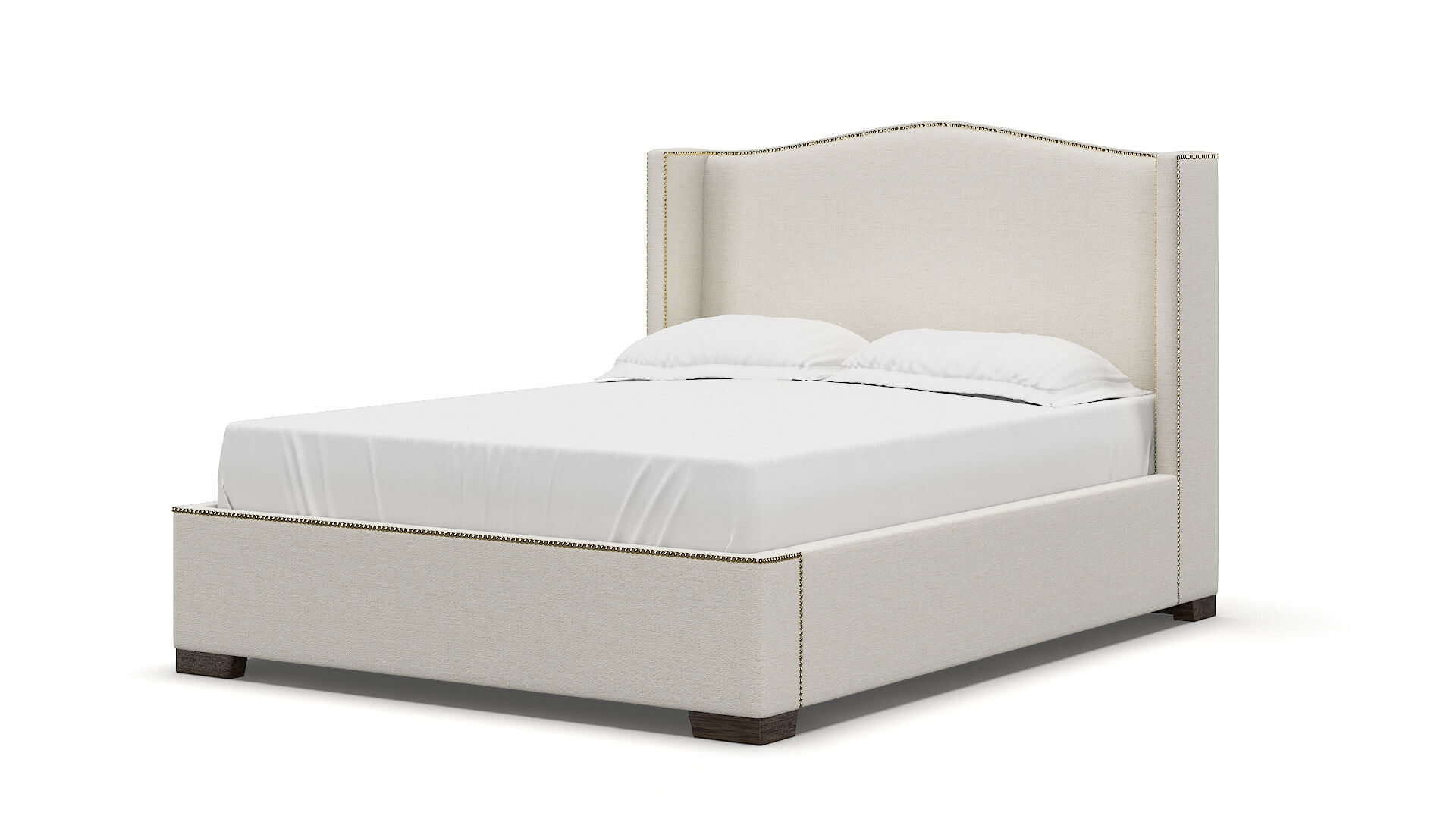 Maya Catalina Ivory Bed espresso legs 5