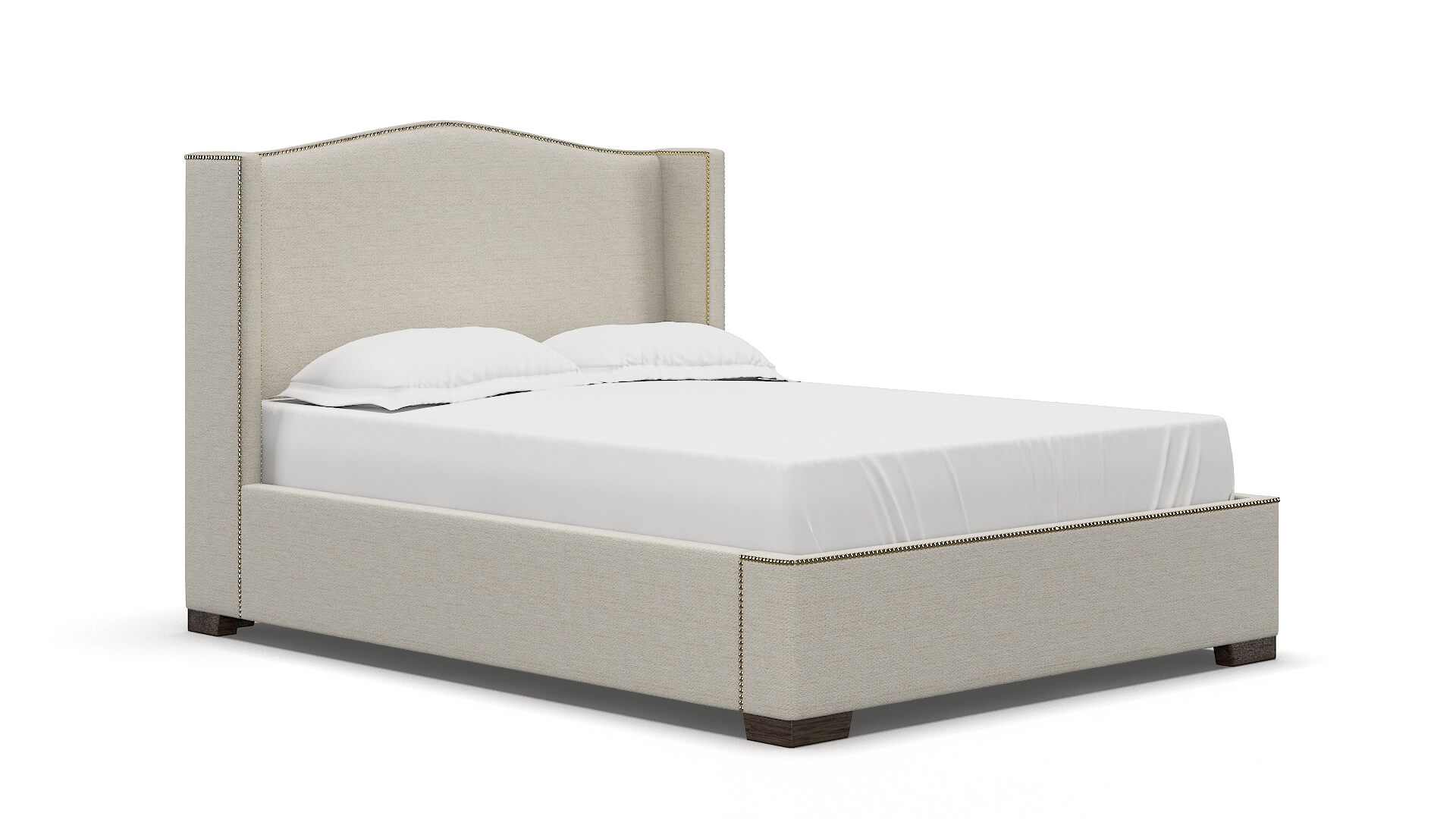 Maya Catalina Linen Bed espresso legs 2