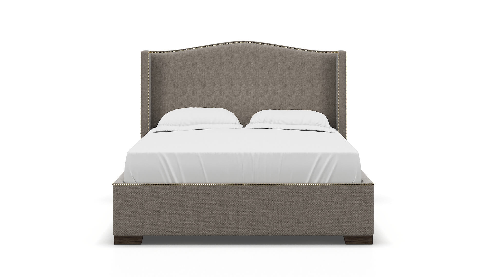 Maya Cosmo Taupe Bed espresso legs 1