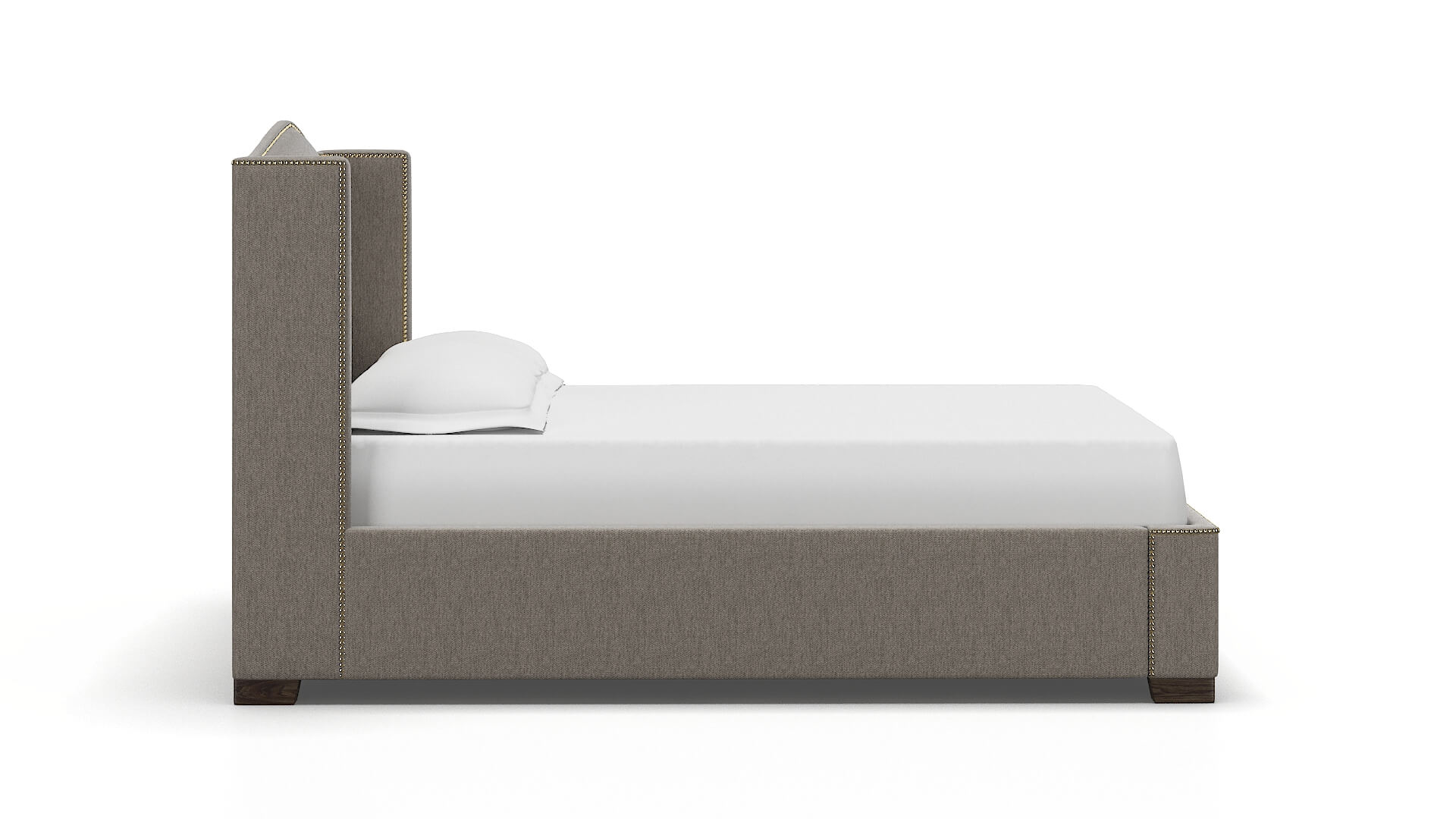 Maya Cosmo Taupe Bed espresso legs 3