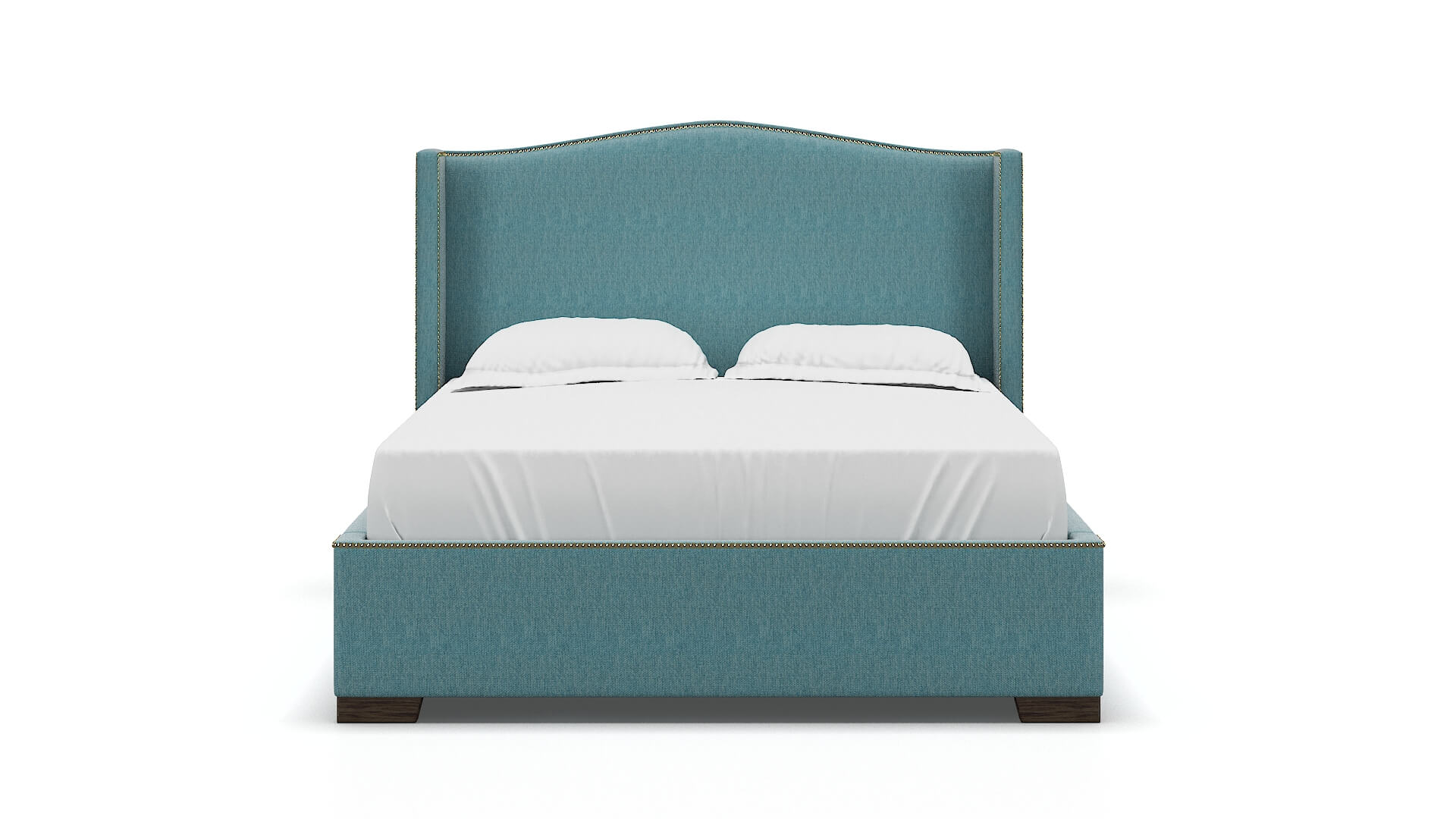 Maya Cosmo Turquoise Bed espresso legs 1