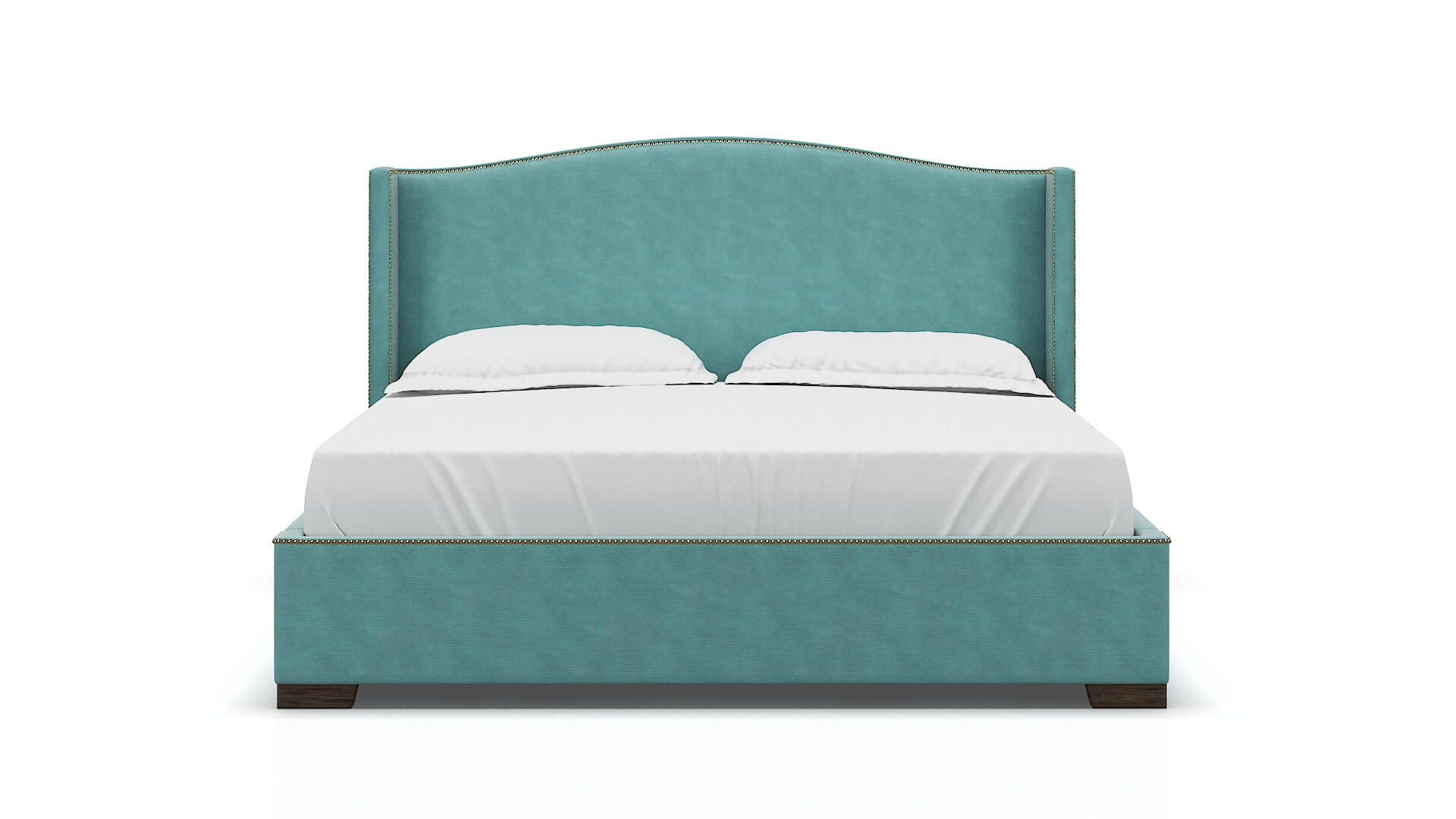 Maya Curious Turquoise Bed King espresso legs 1