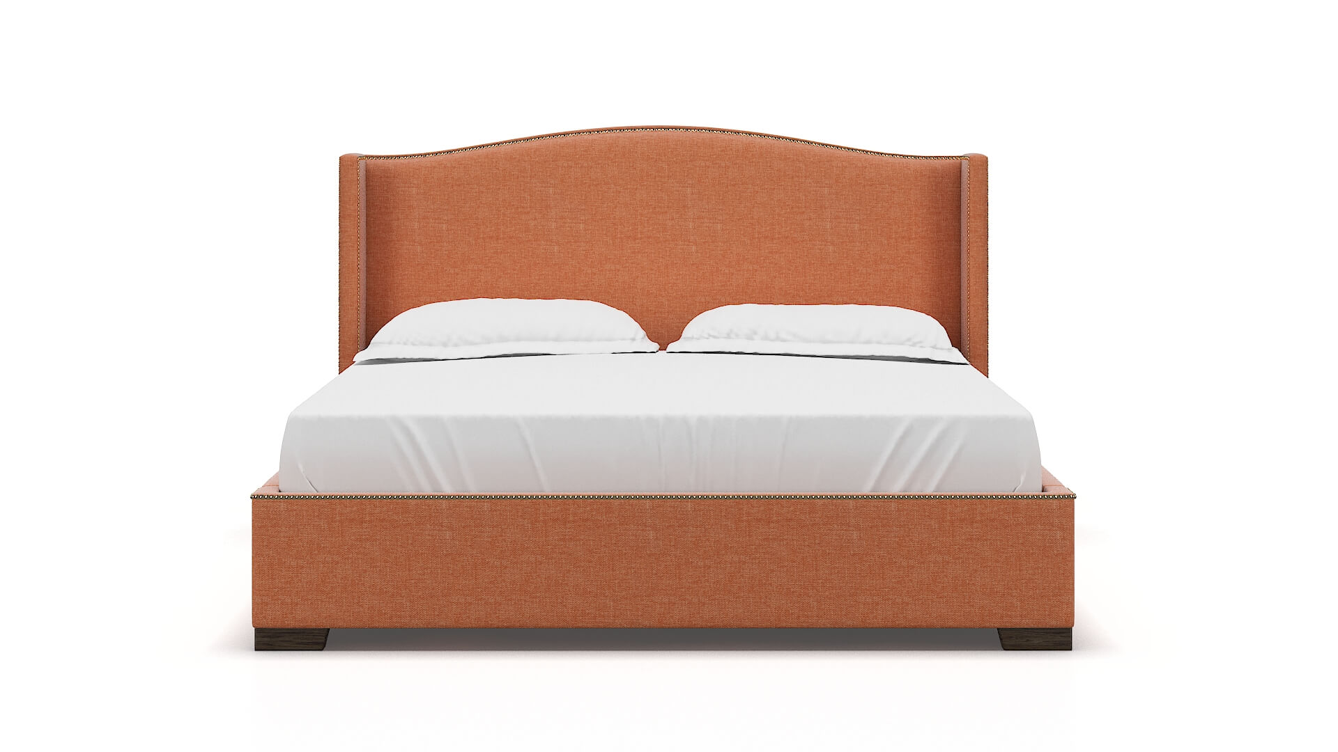 Maya Hepburn Appricot Bed King espresso legs 1