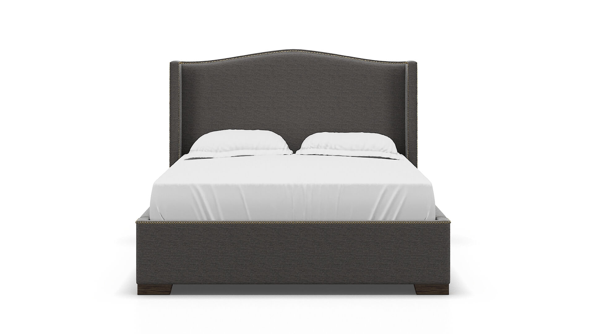 Maya Oscar Charcoal Bed espresso legs 1
