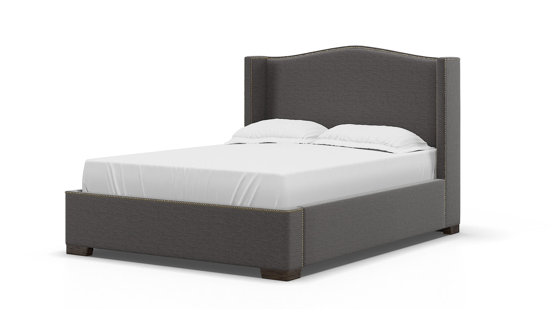 Maya Oscar Charcoal Bed espresso legs 5