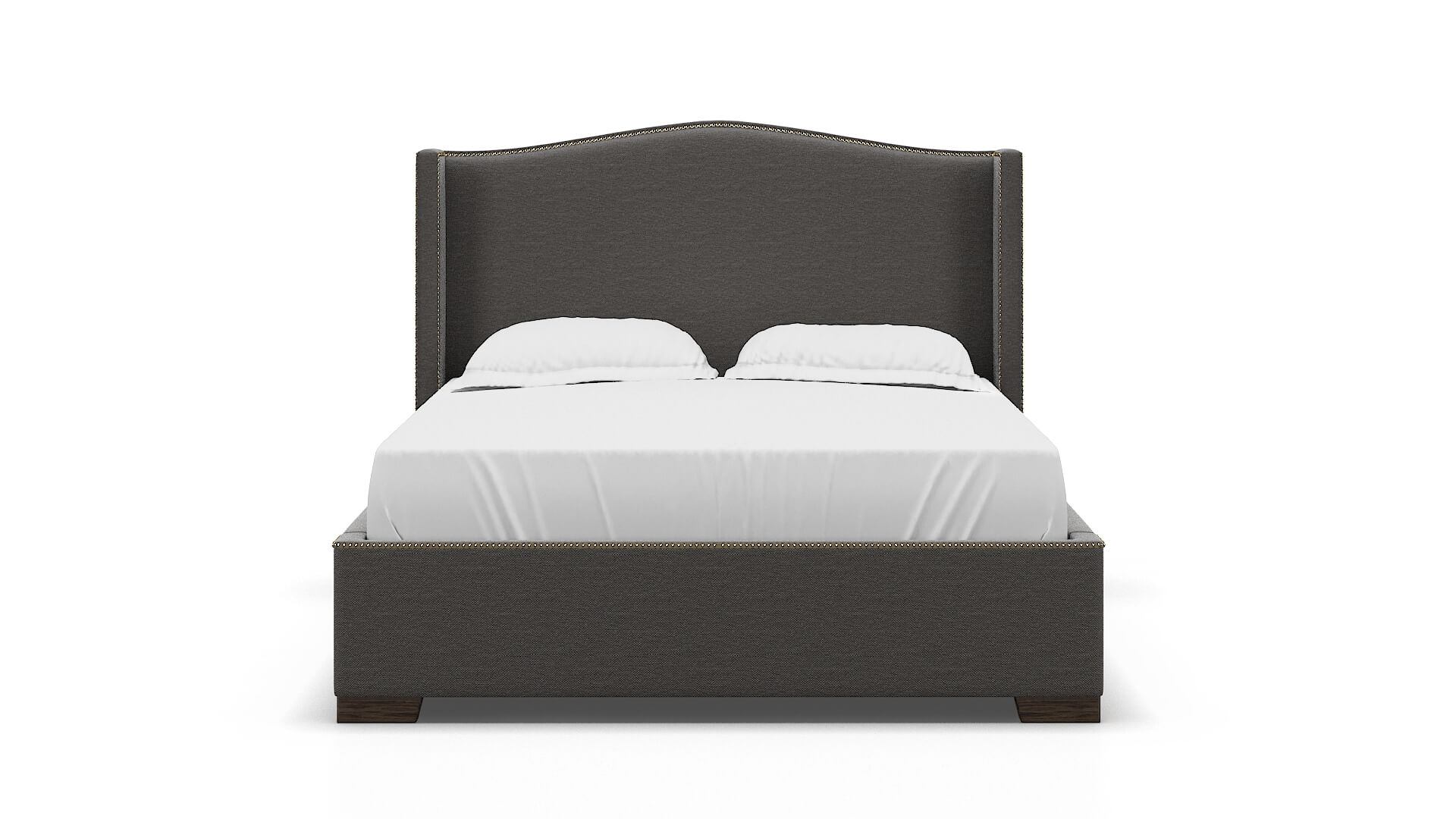 Maya Oscar Grey Bed espresso legs 1