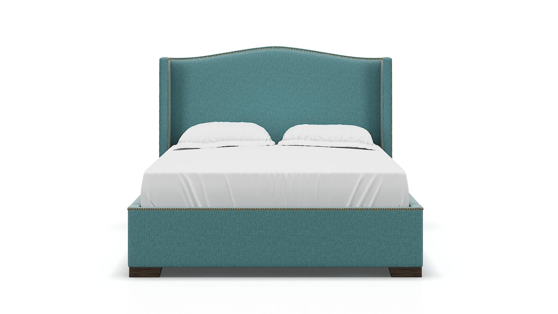 Maya Parker Turquoise Bed espresso legs 1