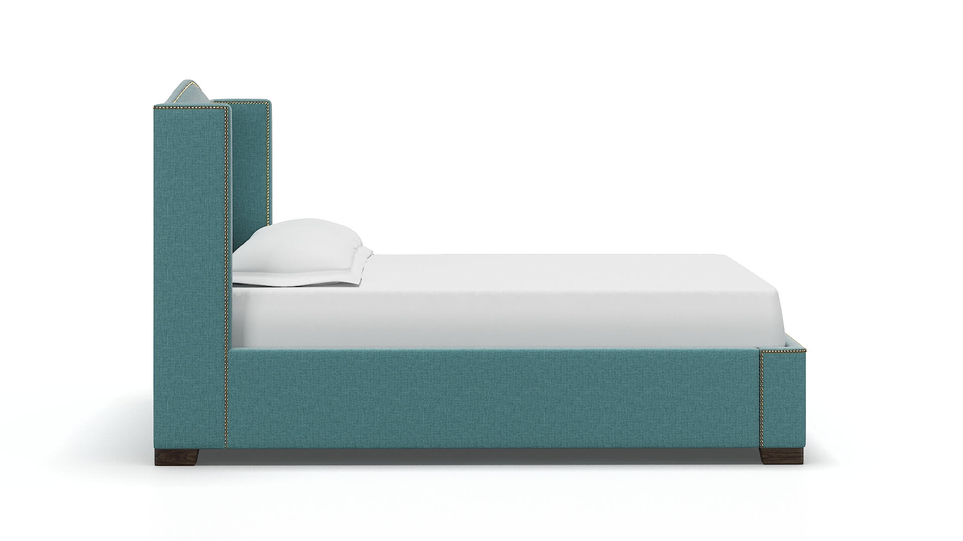 Maya Parker Turquoise Bed espresso legs 3