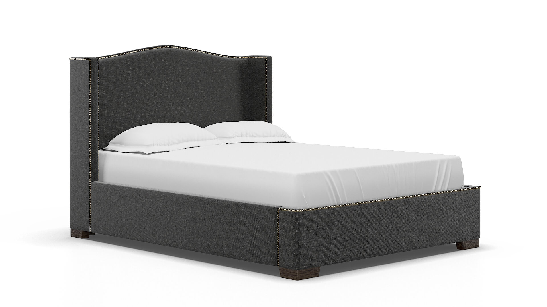 Maya Phoenix Charcoal Bed espresso legs 2