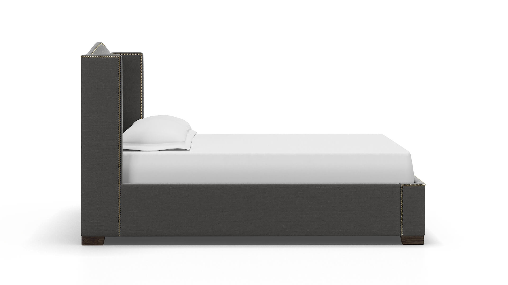 Maya Rocket Charcoal Bed espresso legs 3