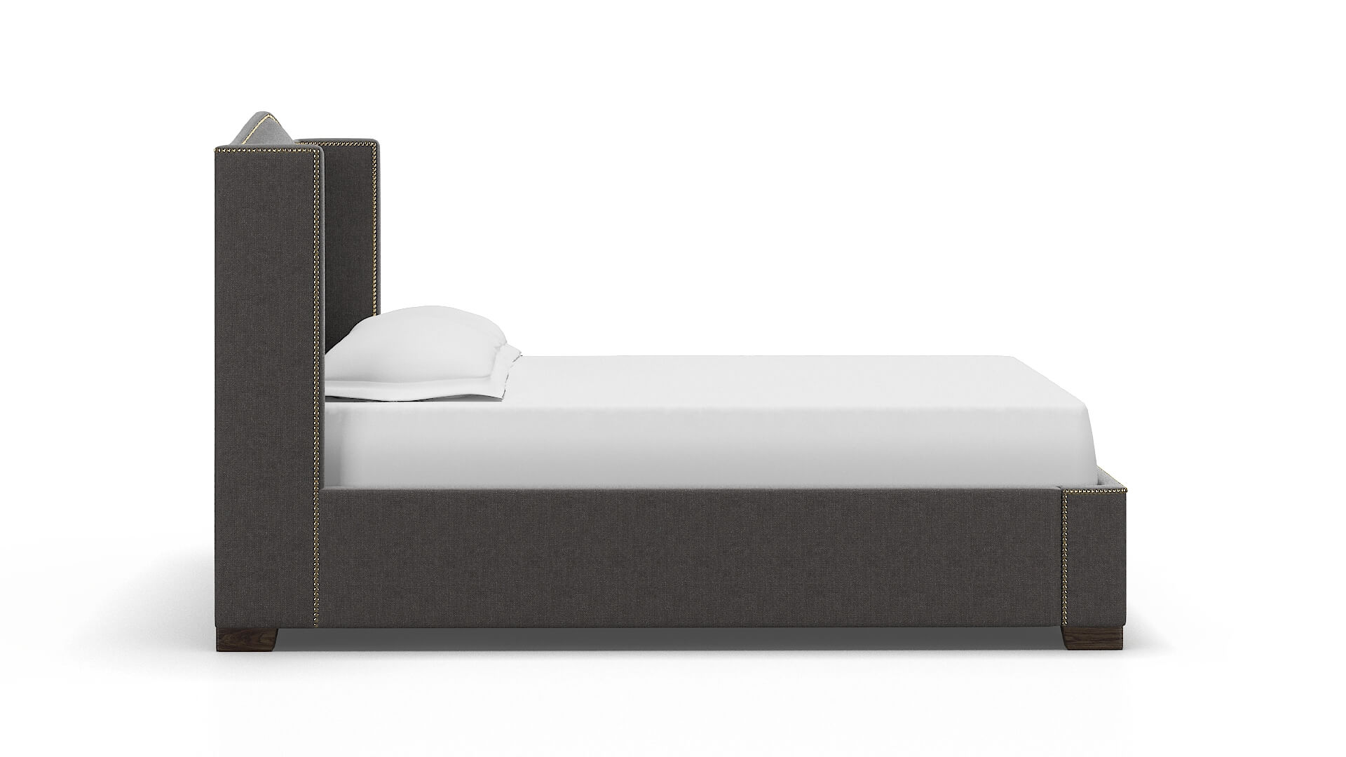 Maya Sasha Grey Bed espresso legs 3