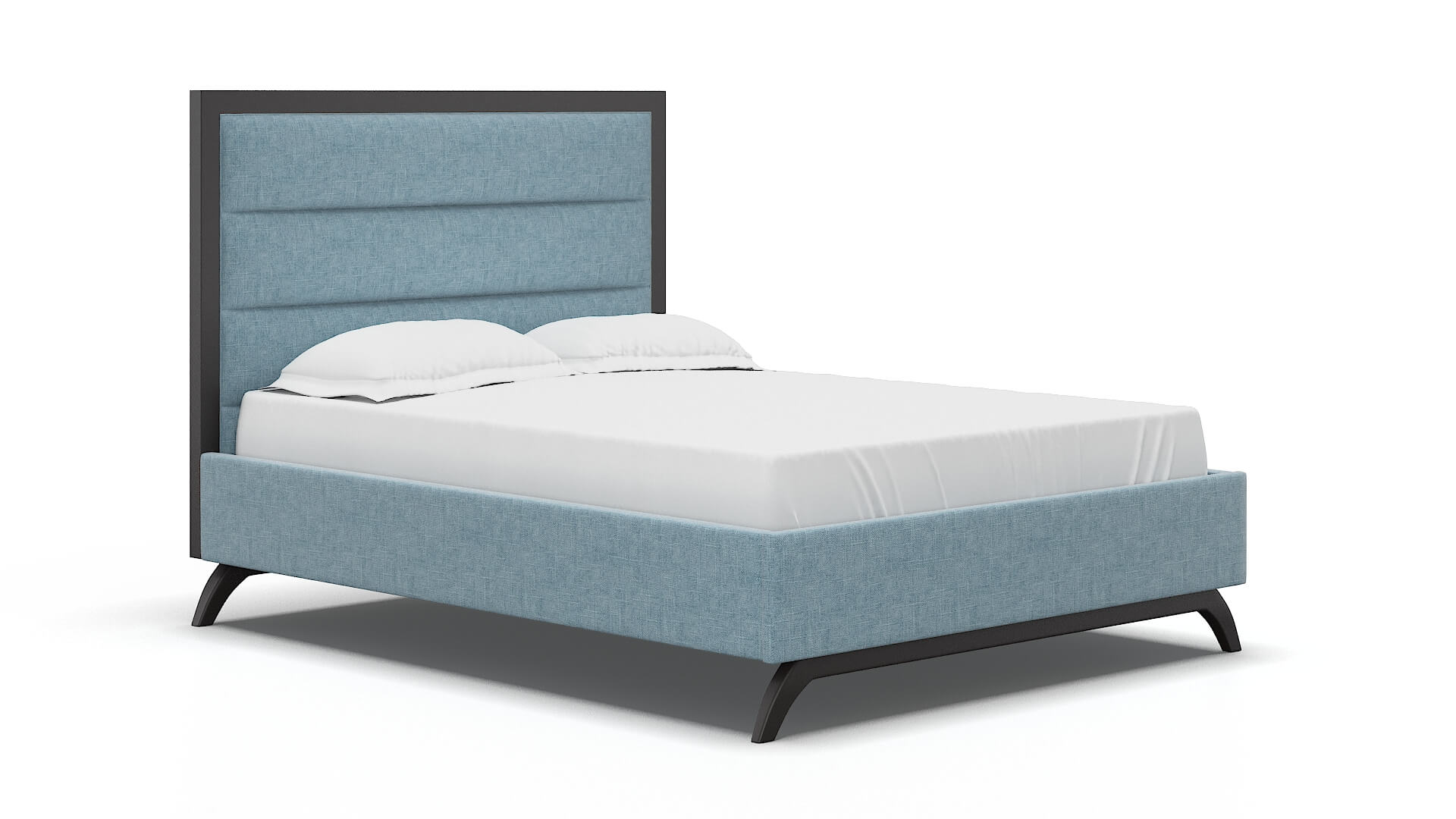 Meliano Atlas Turquoise Bed espresso legs 2
