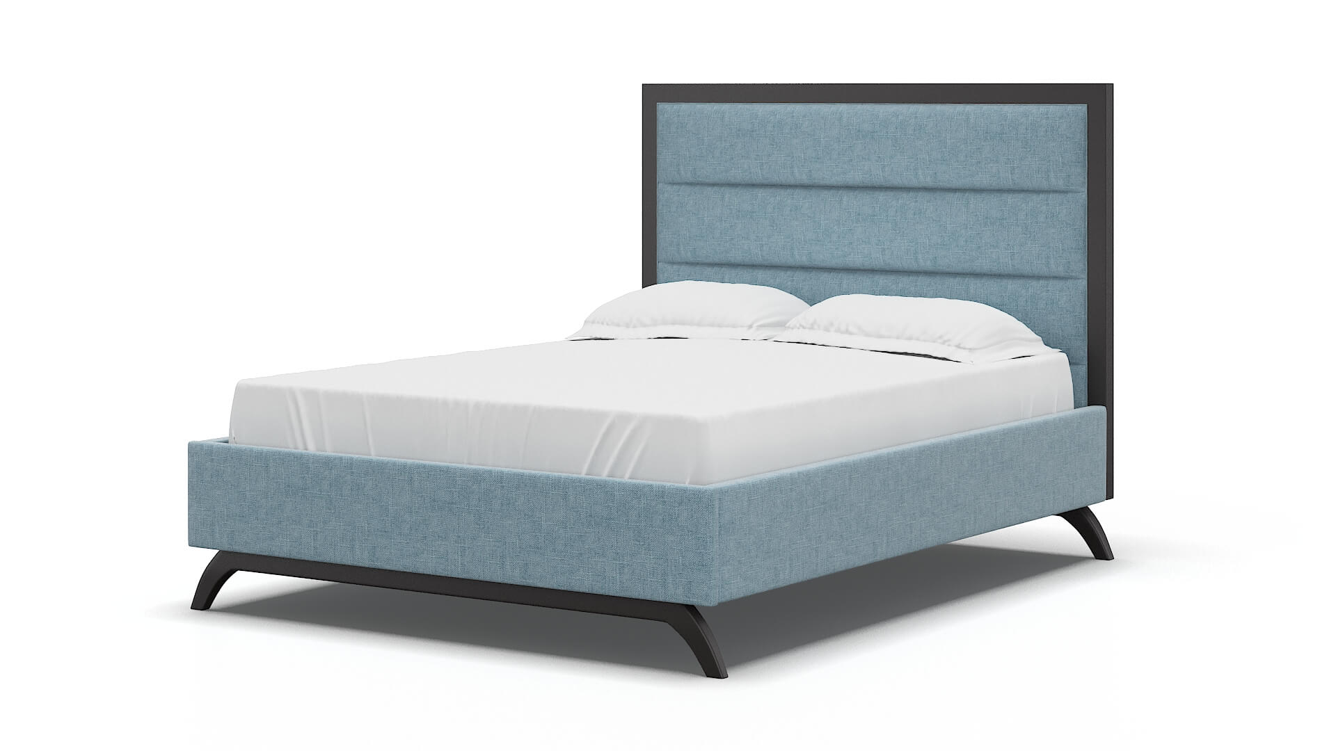 Meliano Atlas Turquoise Bed espresso legs 5