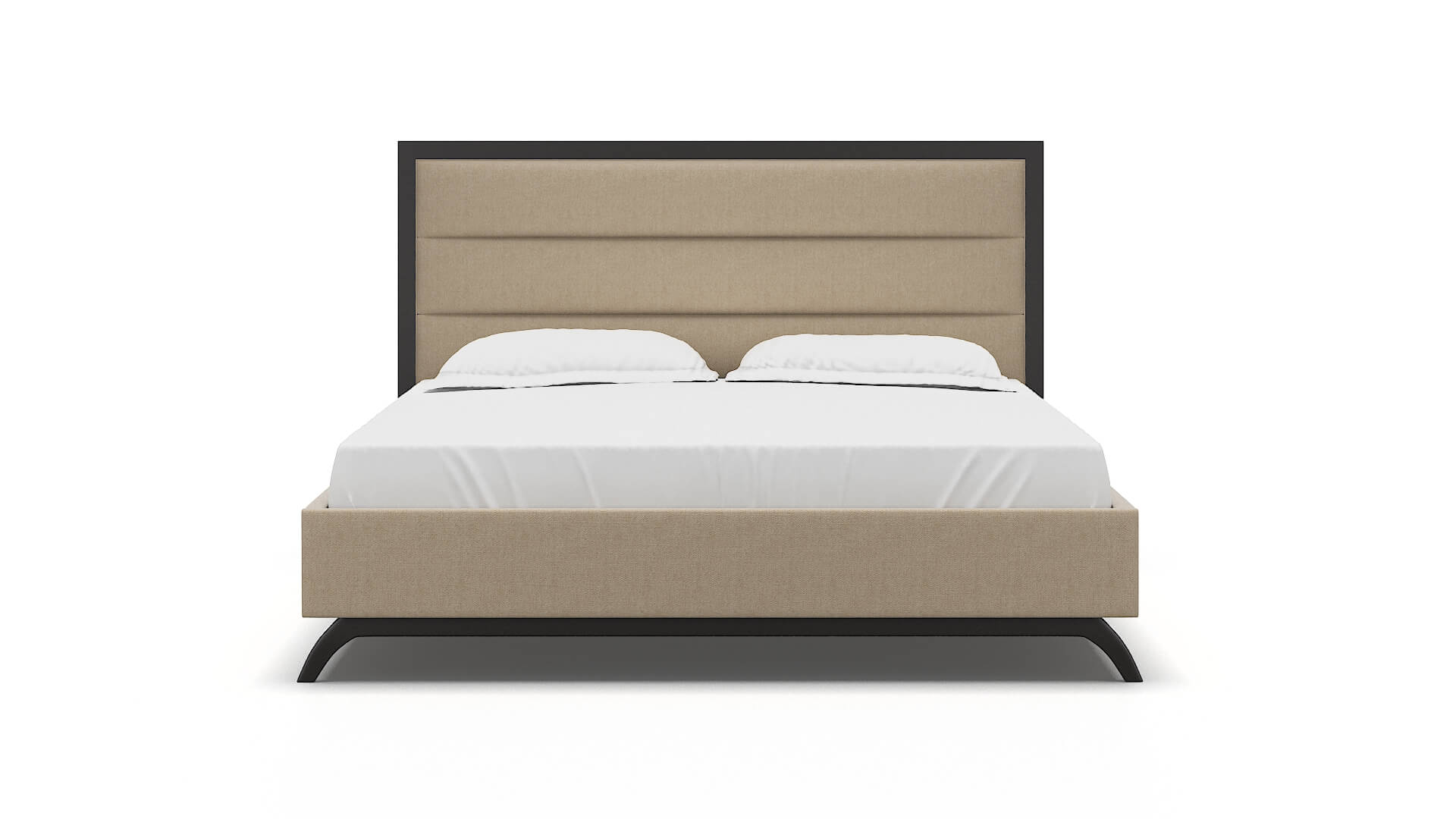 Meliano Avenger Burlap Bed King espresso legs 1