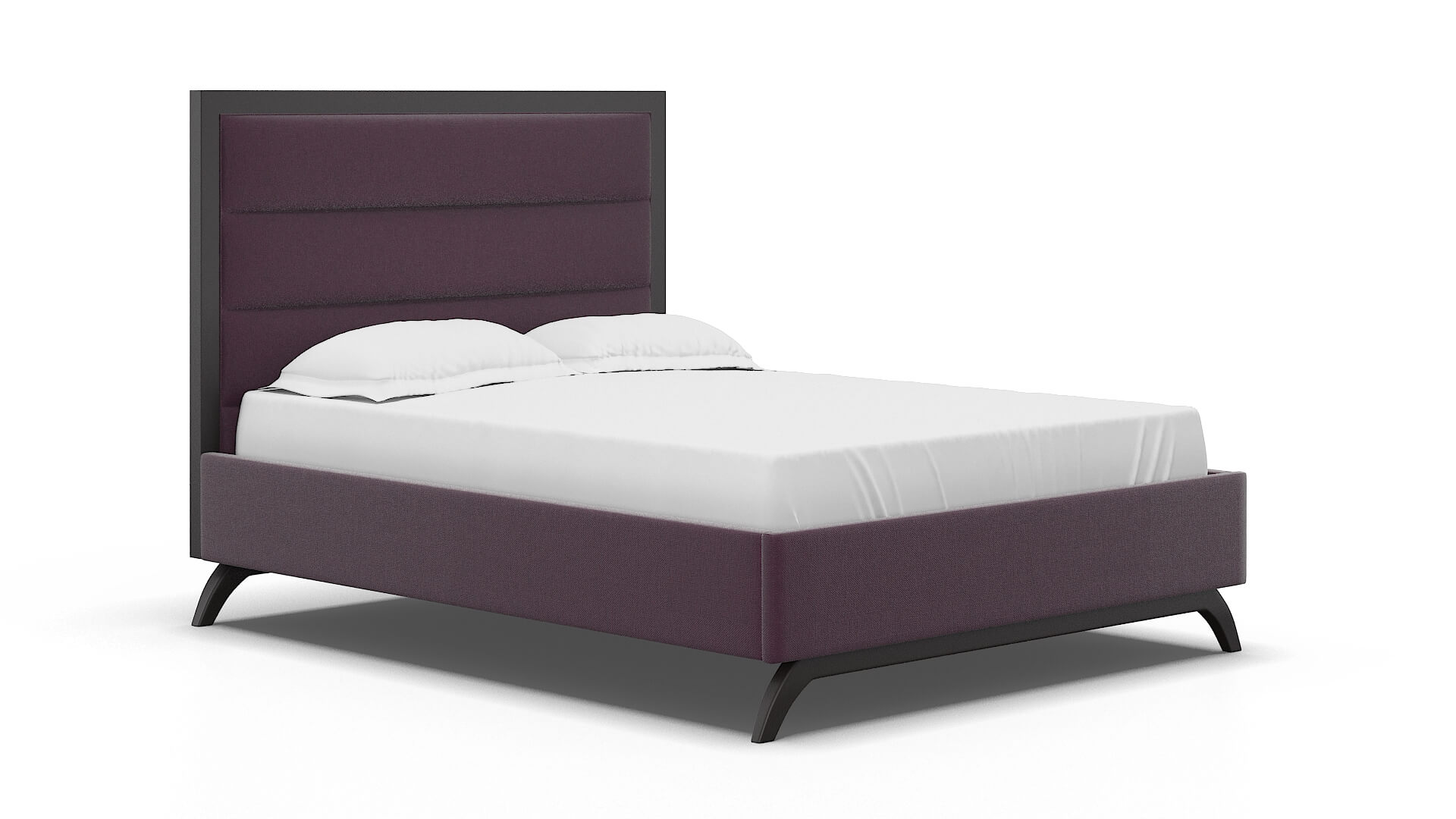 Meliano Bella Aubergine Bed espresso legs 2