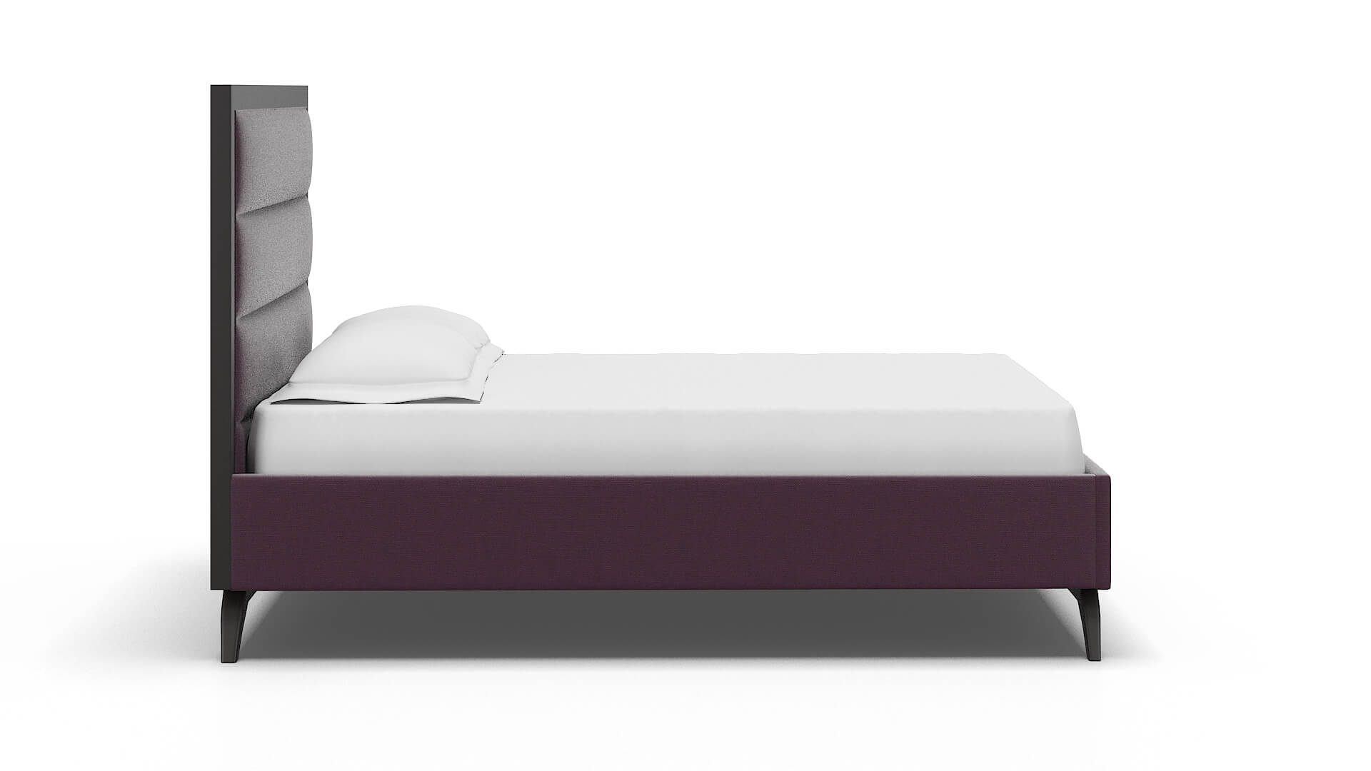 Meliano Bella Aubergine Bed espresso legs 3