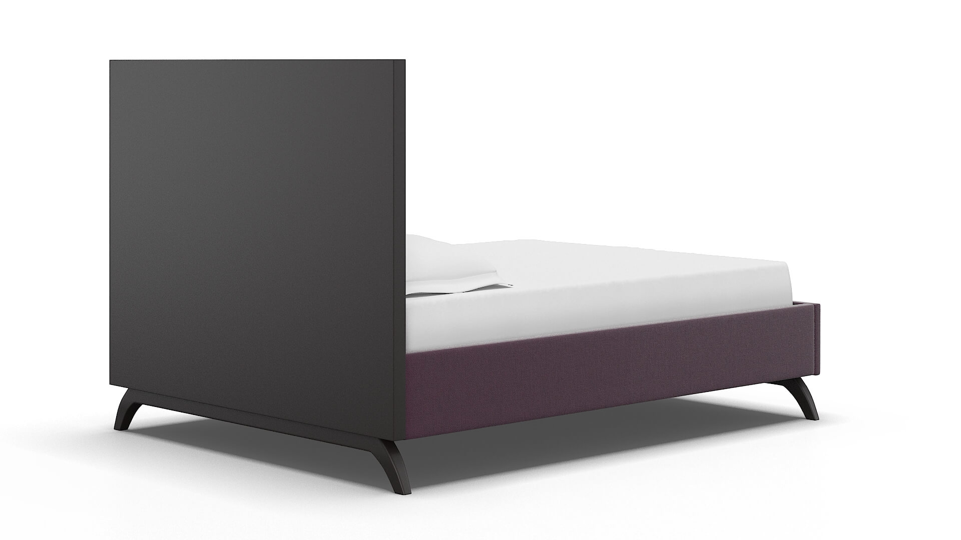Meliano Bella Aubergine Bed espresso legs 4