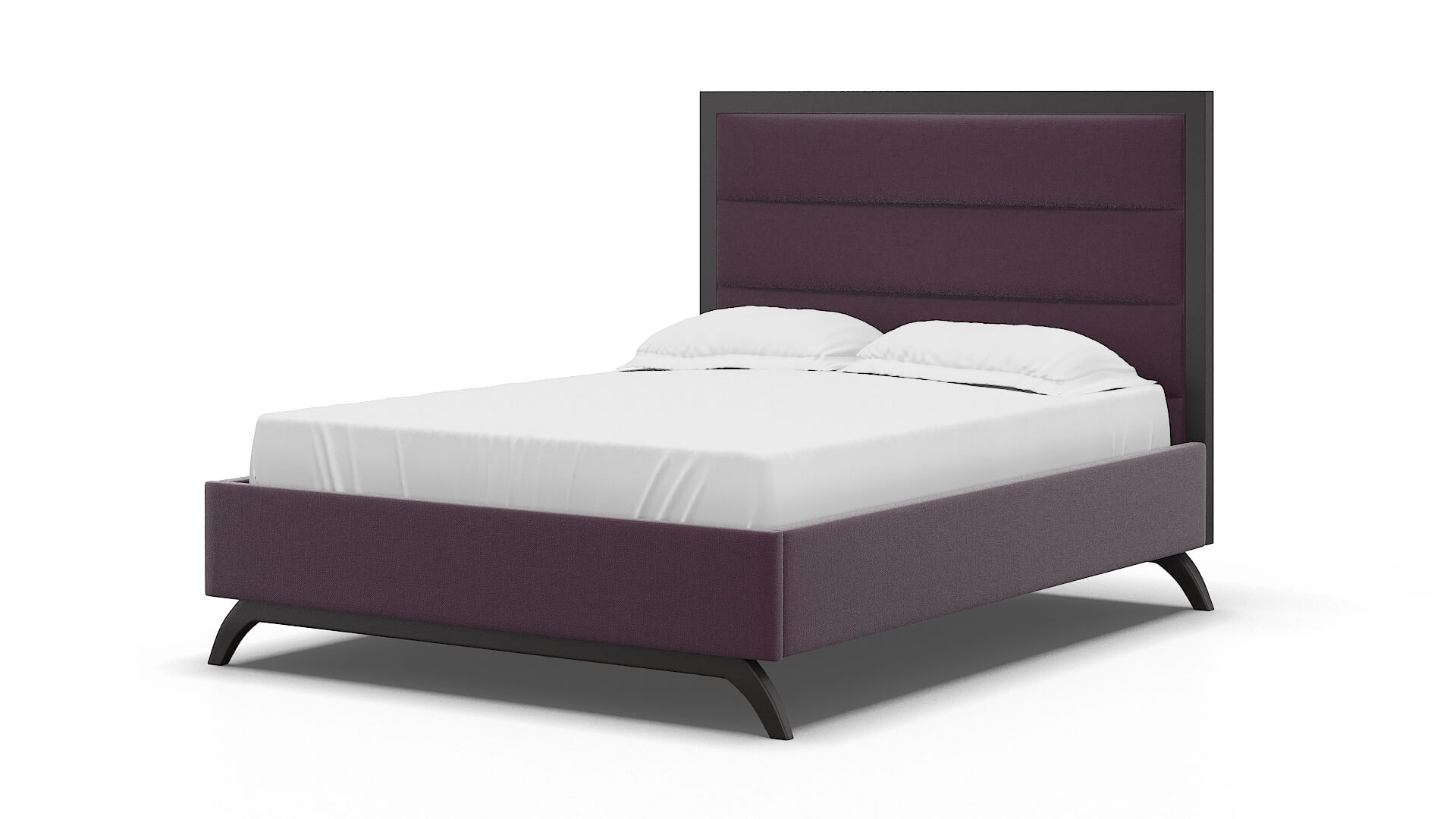 Meliano Bella Aubergine Bed espresso legs 5