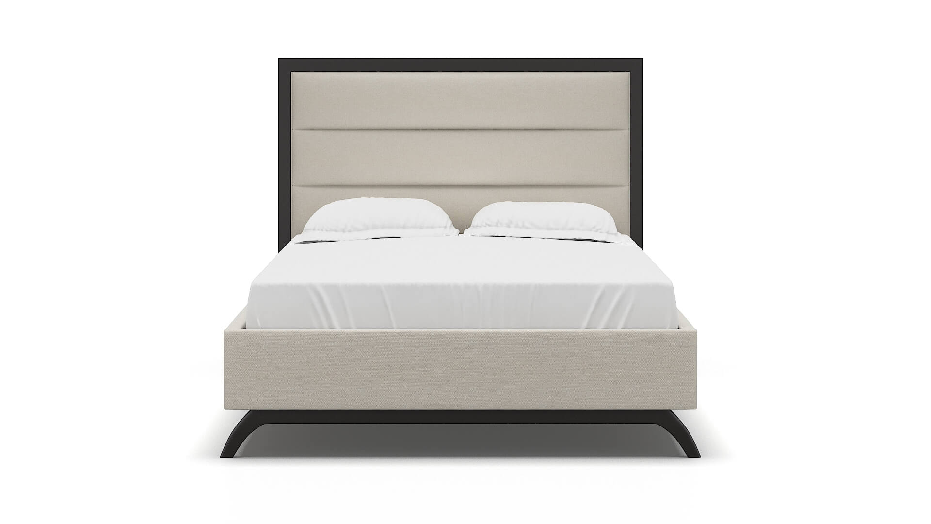 Meliano Bungalow Ivory Bed espresso legs 1