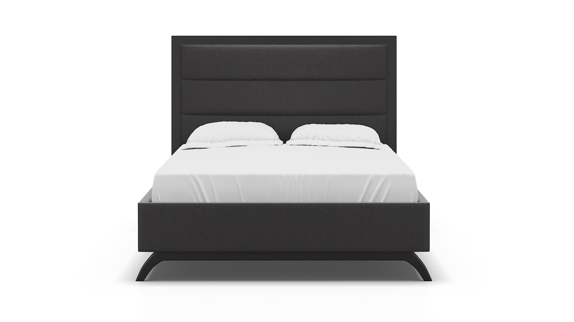 Meliano Catalina Charcoal Bed espresso legs 1