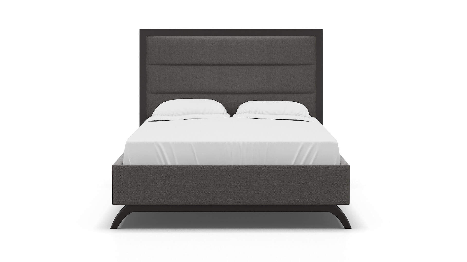 Meliano Cosmo Charcoal Bed espresso legs 1
