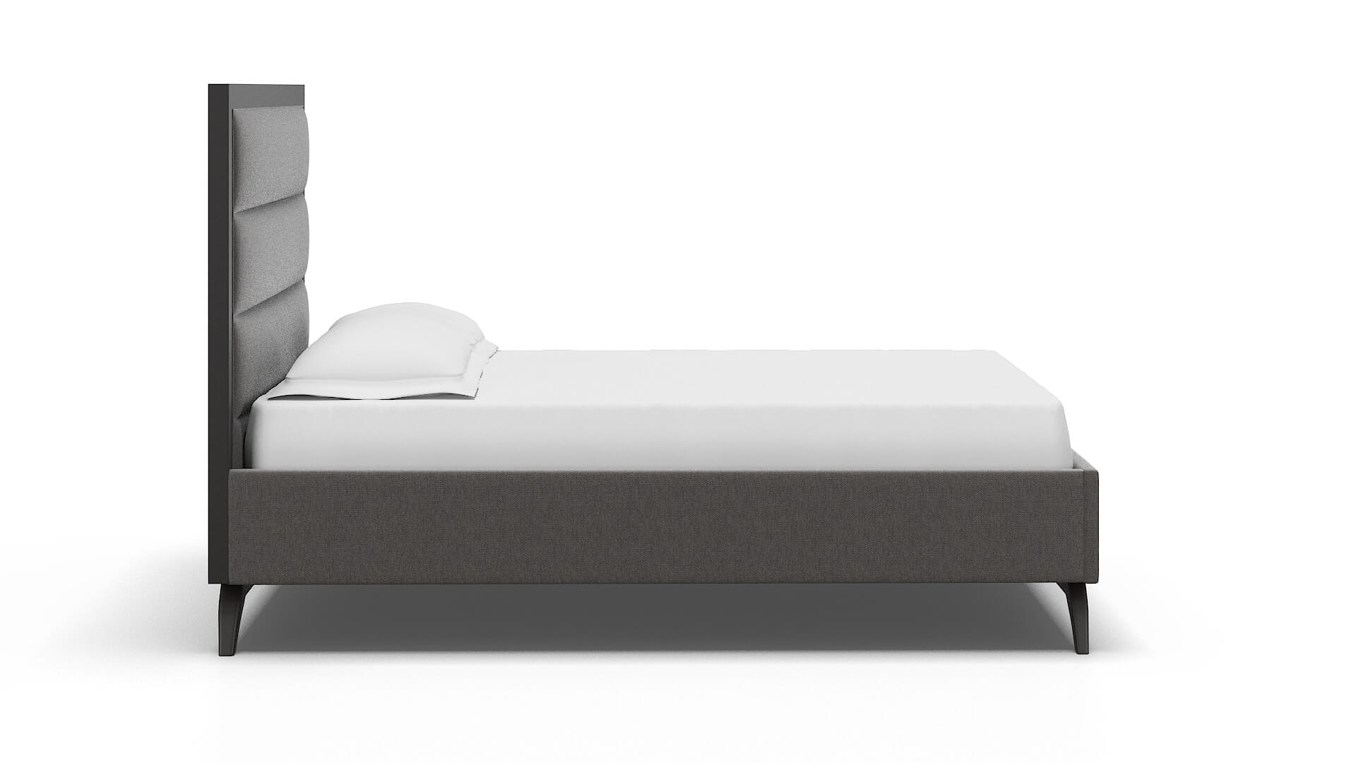 Meliano Cosmo Charcoal Bed espresso legs 3