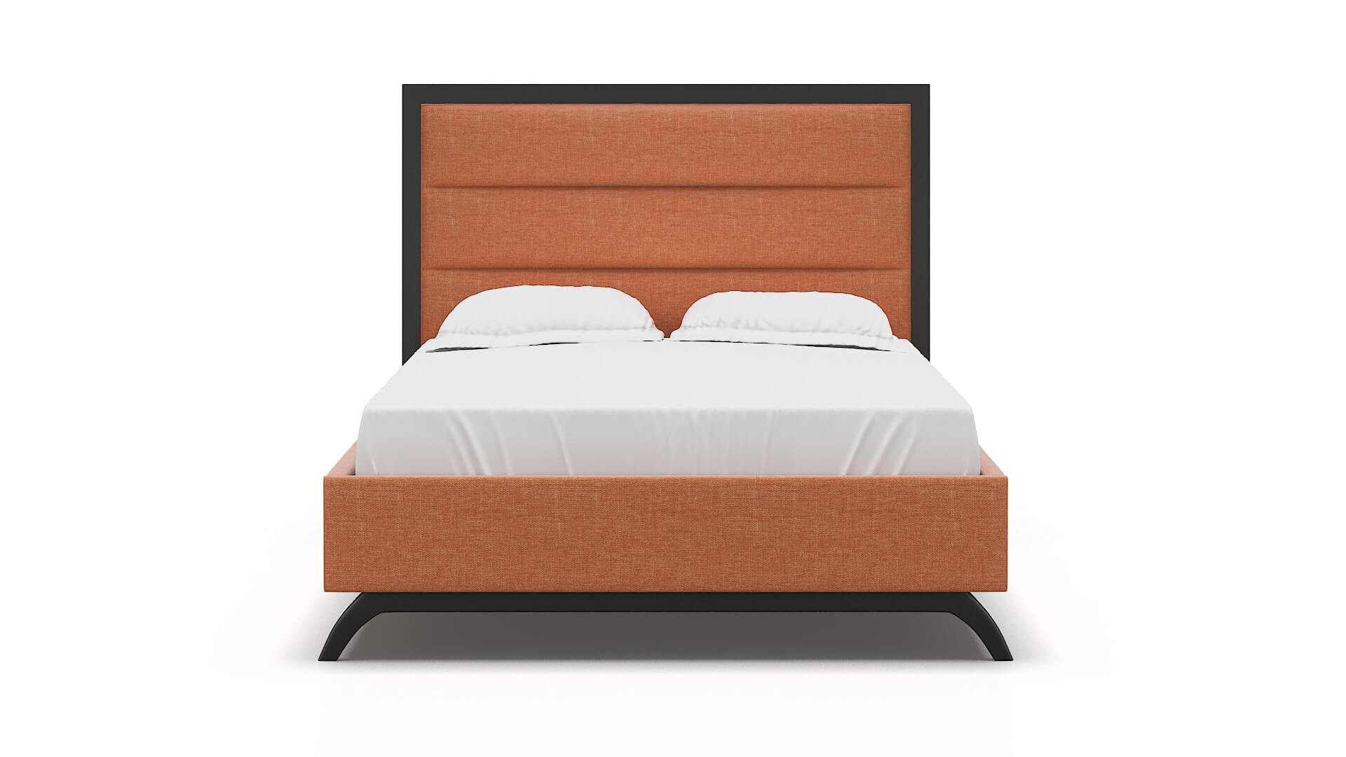 Meliano Durham Tangerine Bed espresso legs 1