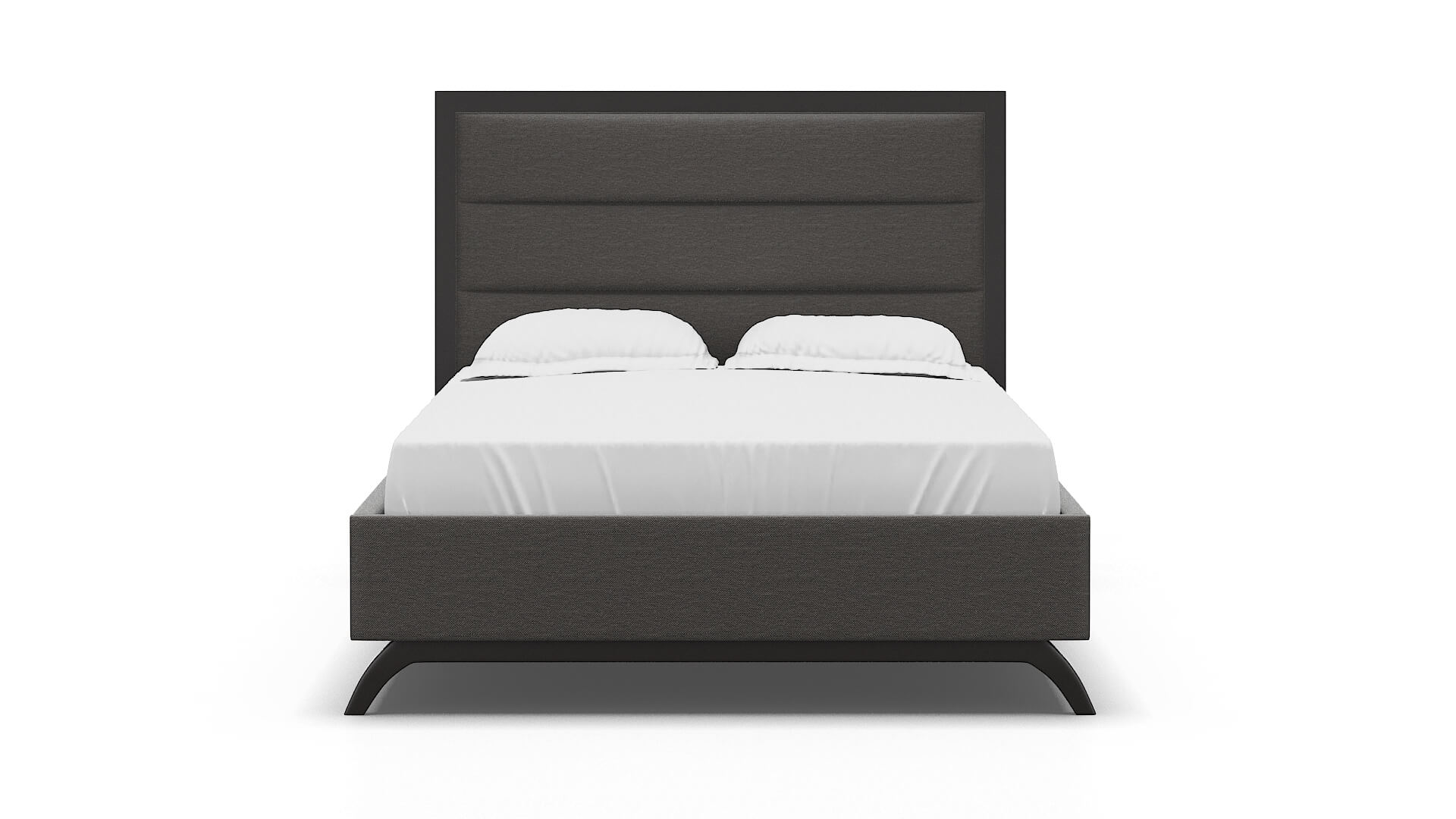 Meliano Oscar Grey Bed espresso legs 1