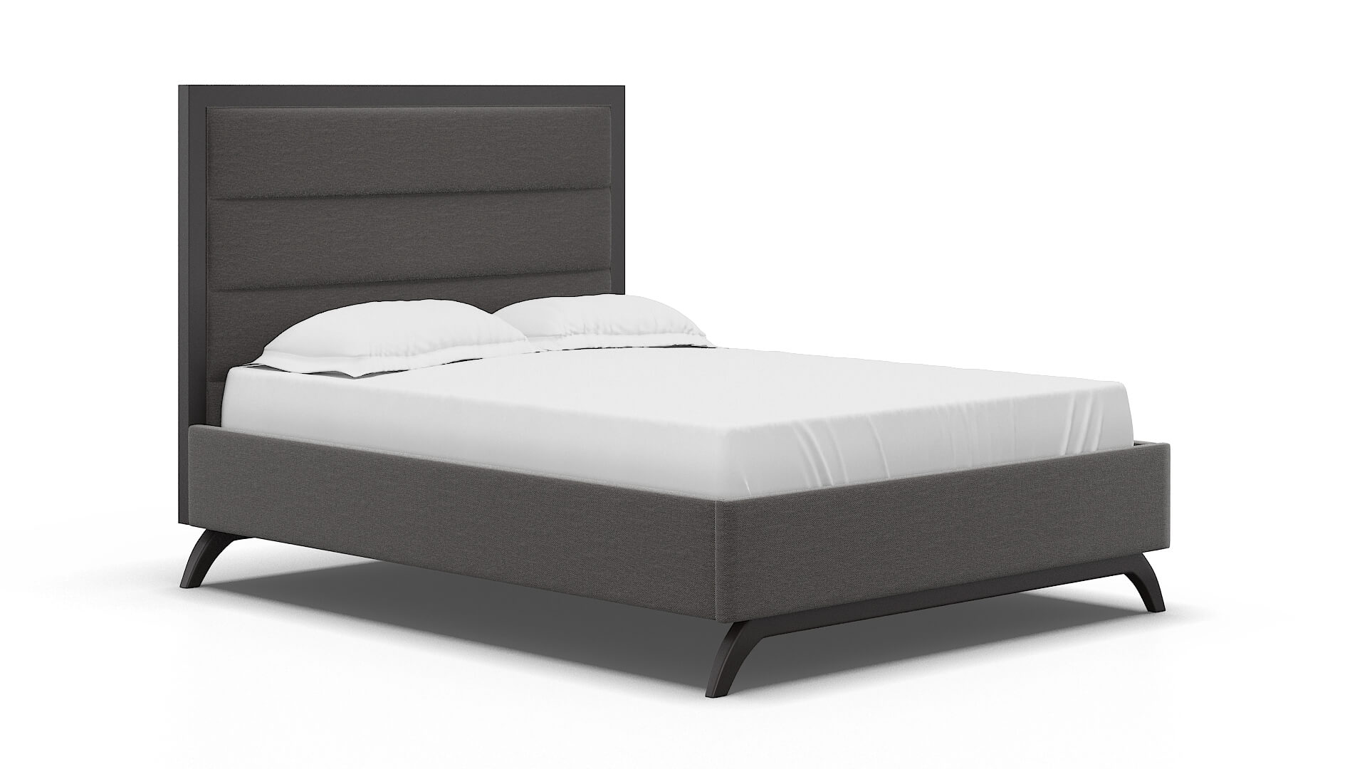 Meliano Oscar Grey Bed espresso legs 2