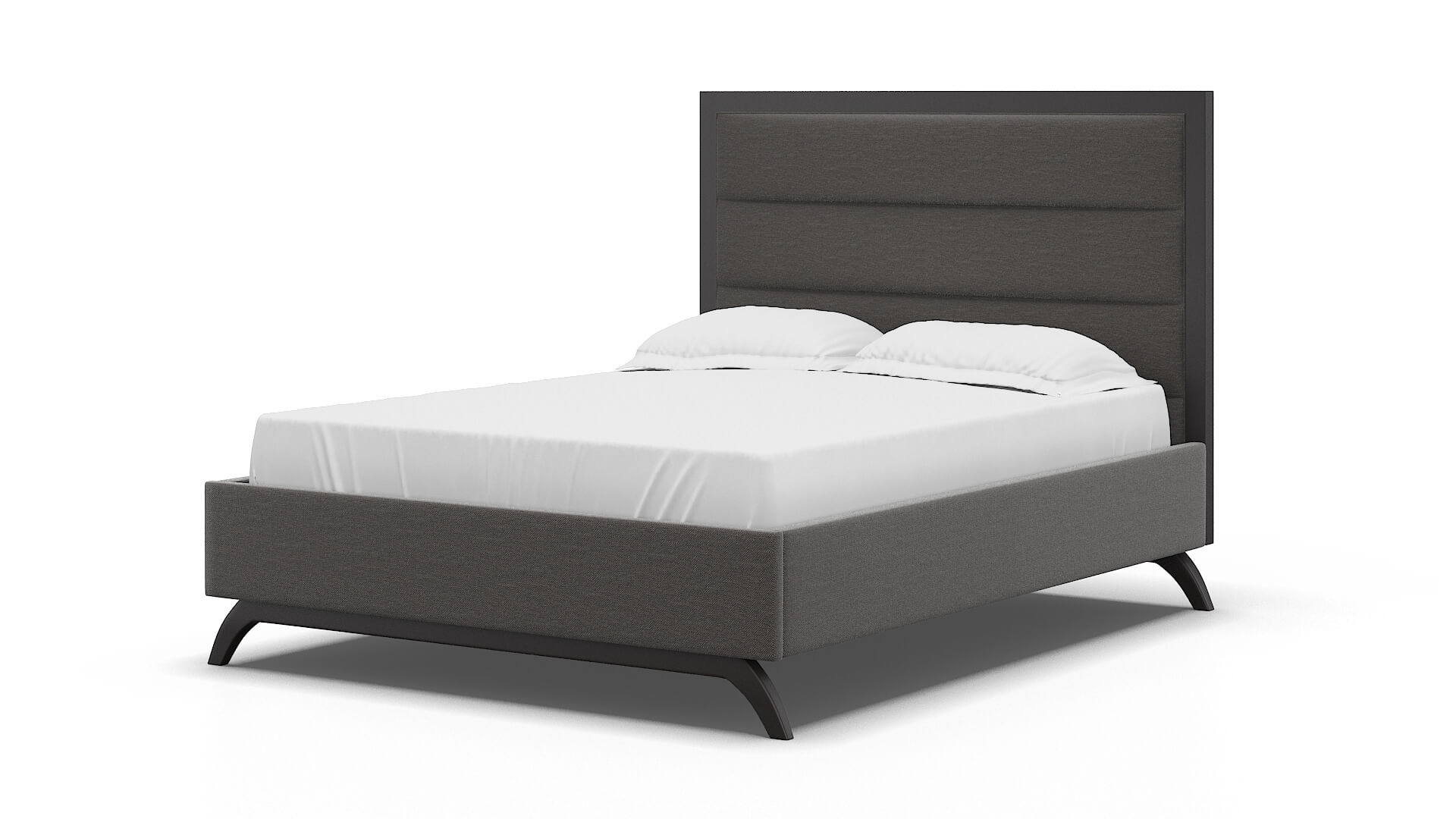Meliano Oscar Grey Bed espresso legs 5