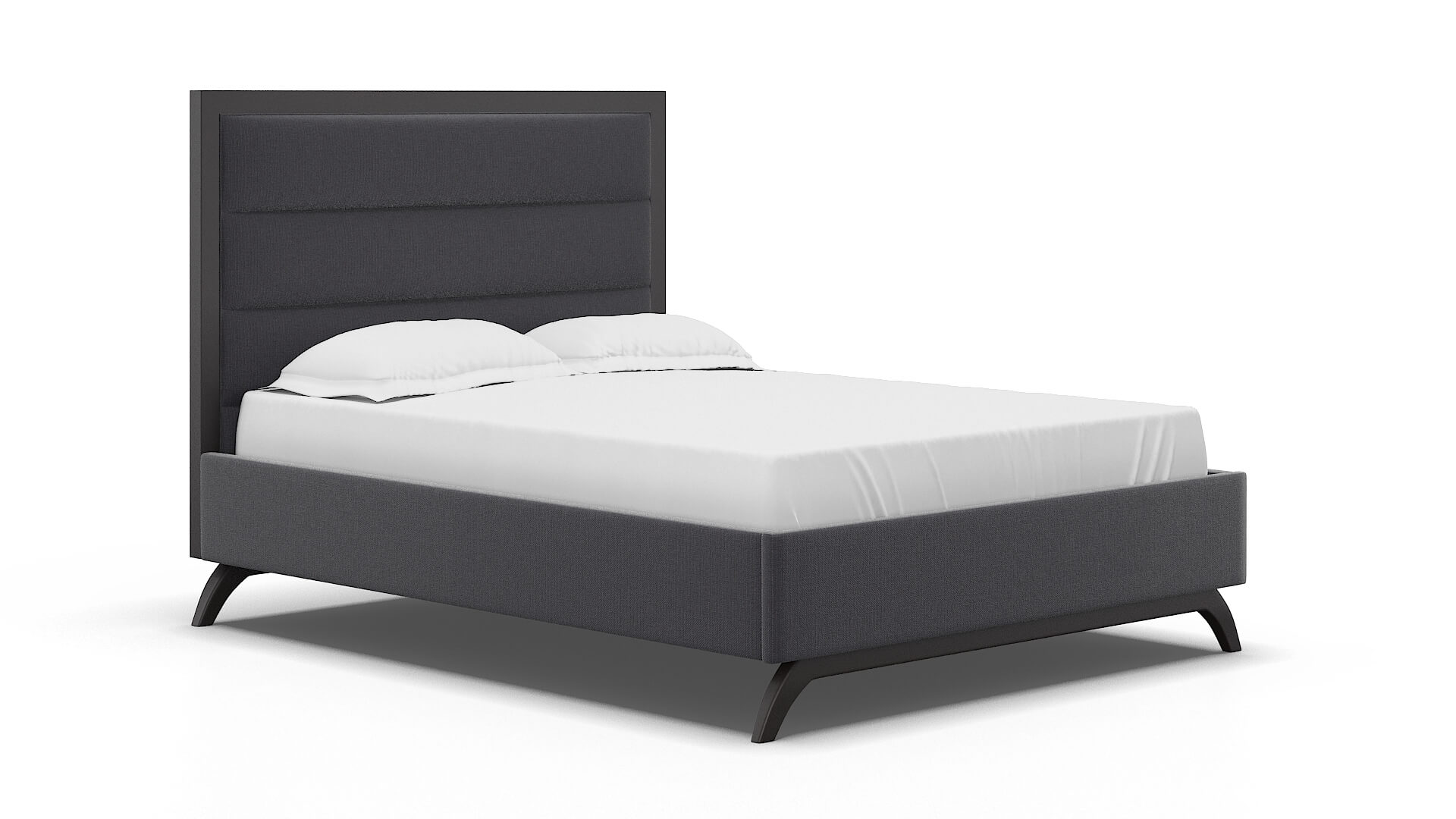 Meliano Parker Charcoal Bed espresso legs 2